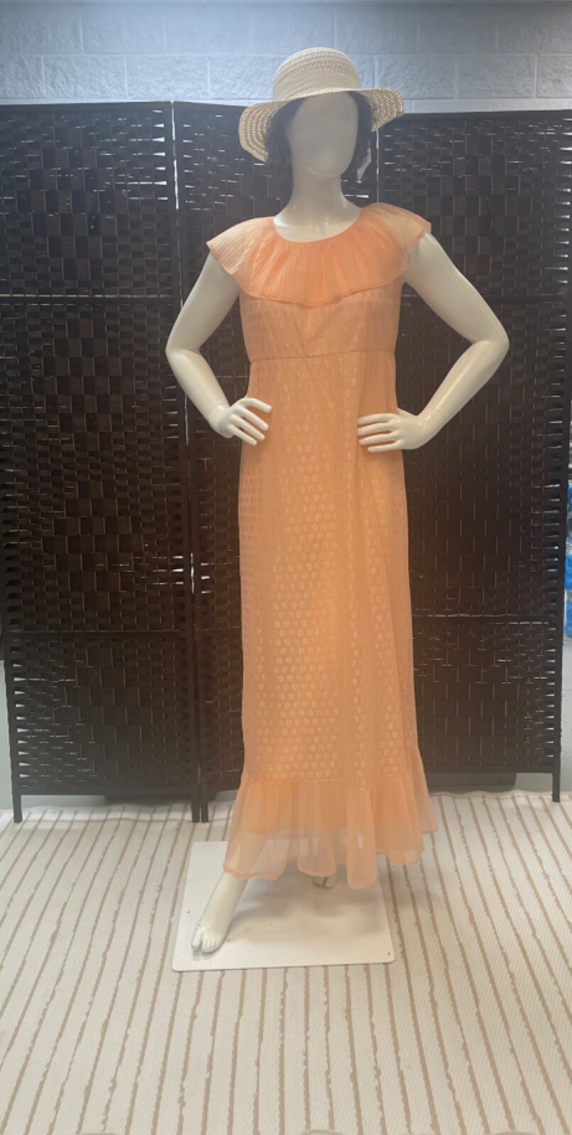 vintage hippie prom special day maxi dress 70s