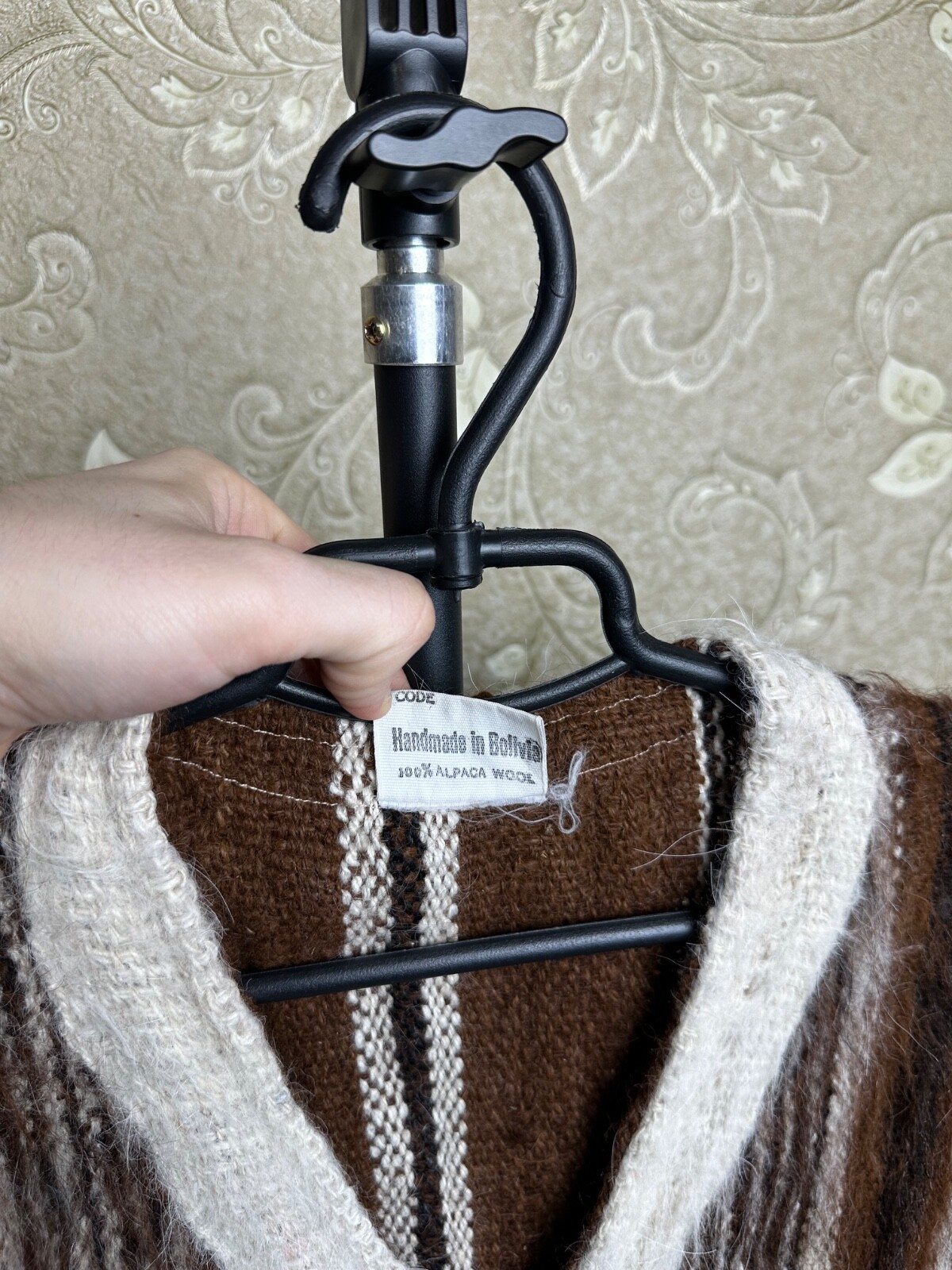 Vintage 80s Alpaca Vest Antati Mr Handmade in Bolivia Brown Unisex Size S-M