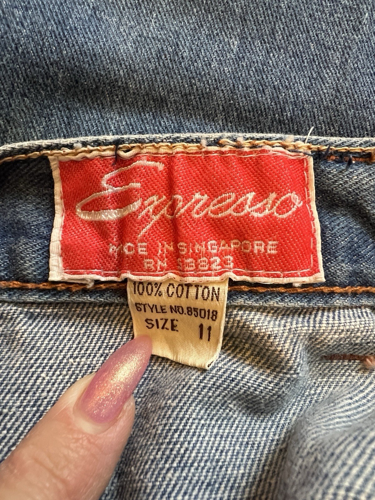 Vintage 80s Espresso High Waist Bootcut Jeans Womens Size 11 Medium Wash Flare