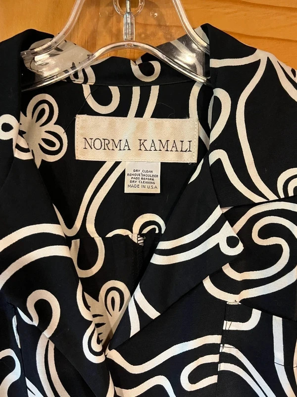 Vintage 1980’s Norma Kamali abstract print dress