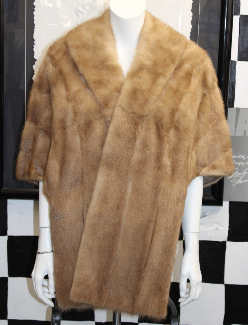 Fashion Corner Economy Shoppe Mink Fur Stole Cape •Free Shipping!!!•