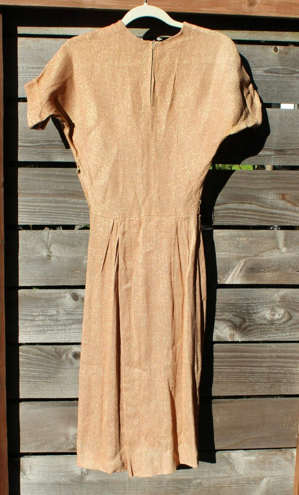 Vintage 1950 s Gold Sparkly Dress Henry Rosenfeld Los Angeles New York Bust 36