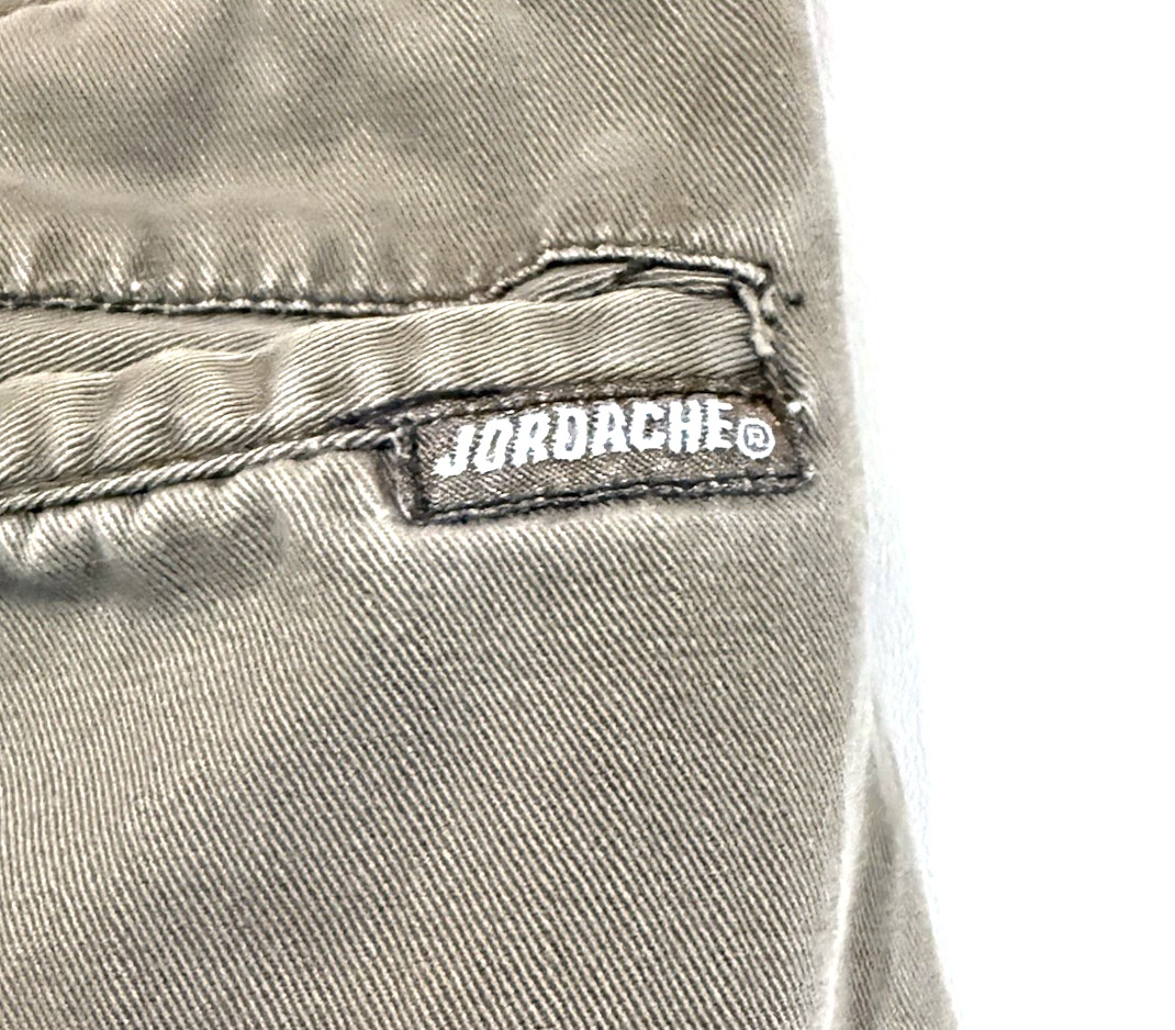 Vintage Y2K Jordache High Waist Jeans Khaki Barrel Leg Size 7/8 Pleats Mom Jeans