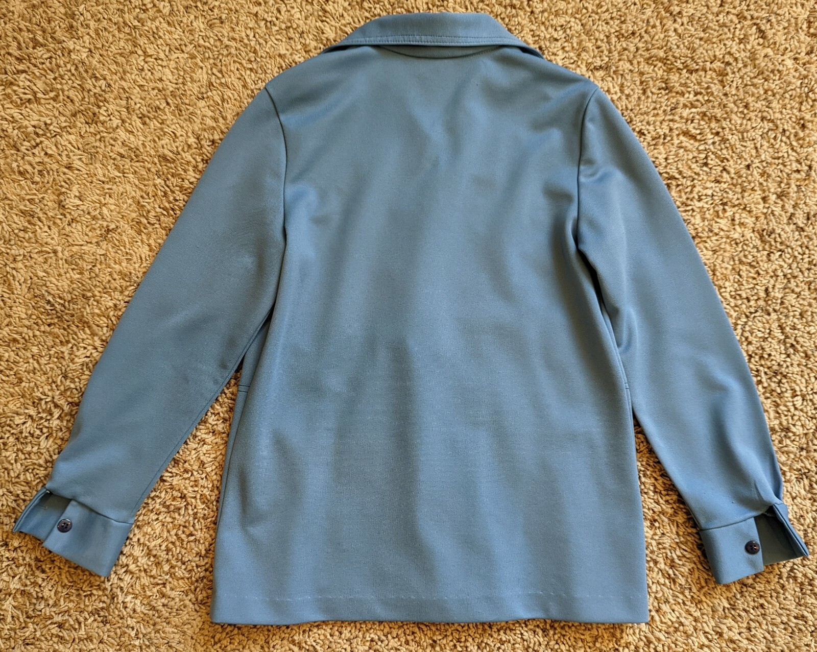 Vintage 70s JC Penny Fashions Leisure Suit Bell Bottom Hippy Retro Blues Sz 12