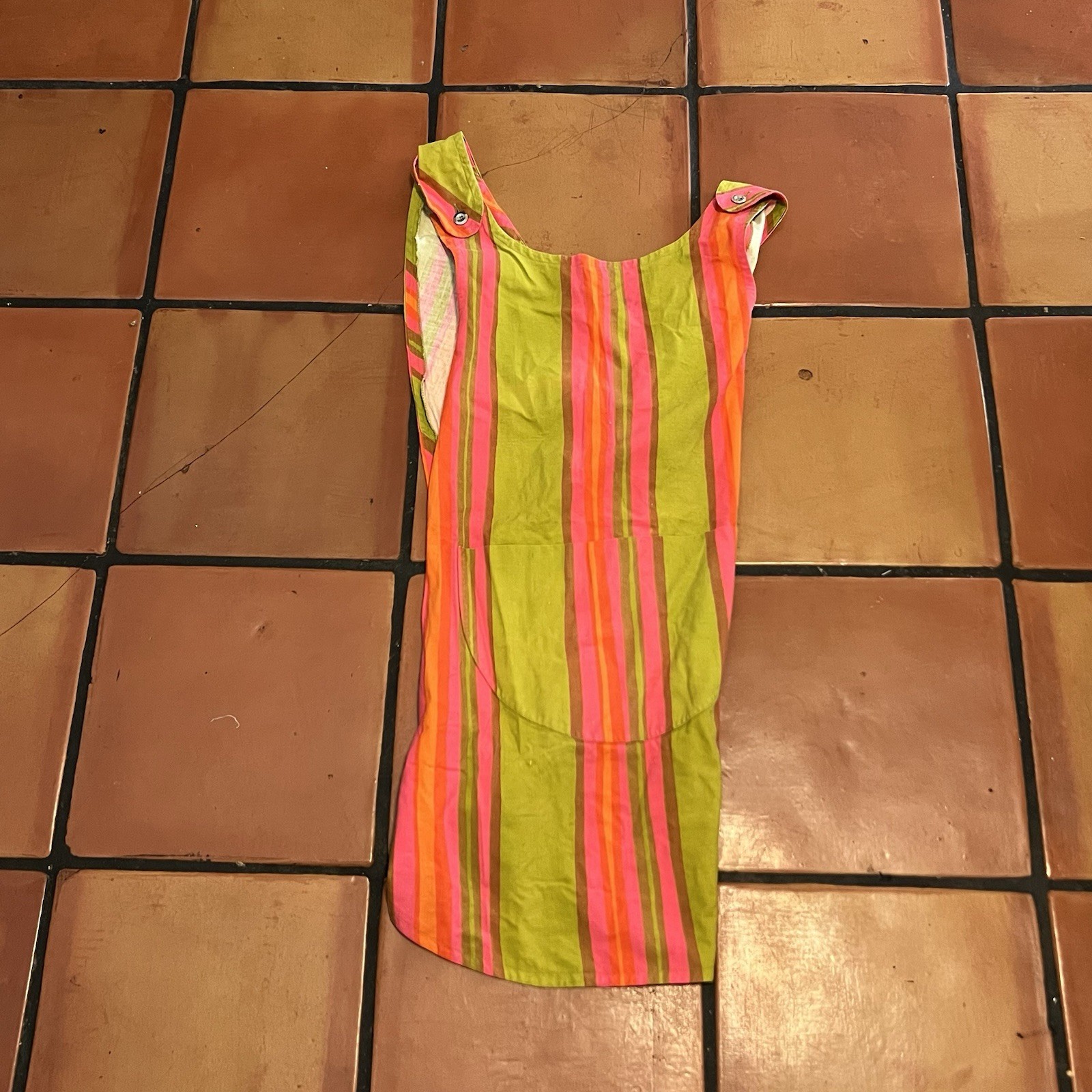 Vtg 1960s Marimekko Finland Stripe Mini Dress Design Research XS Cotton