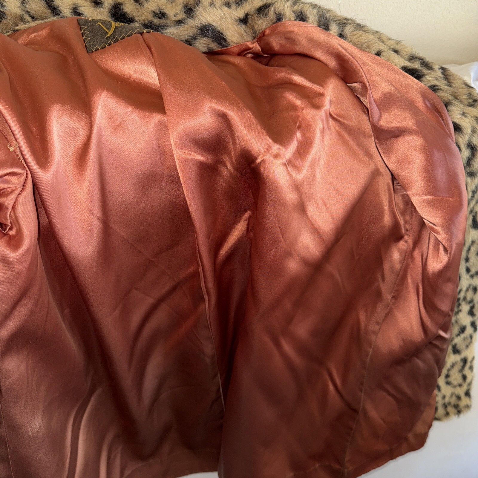 Vintage Donenfeld’s Dayton Leopard Faux Fur Coat By Russel Taylor