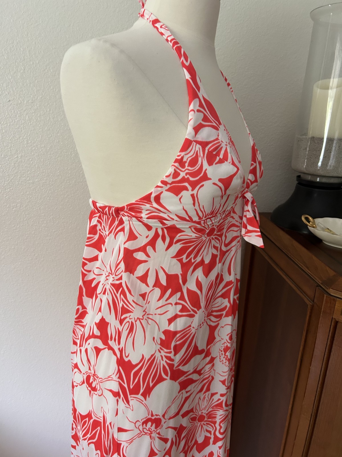 VINTAGE KAHALA HAWAIIAN MAXI HALTER DRESS 70’S-80’S SIZE SMALL