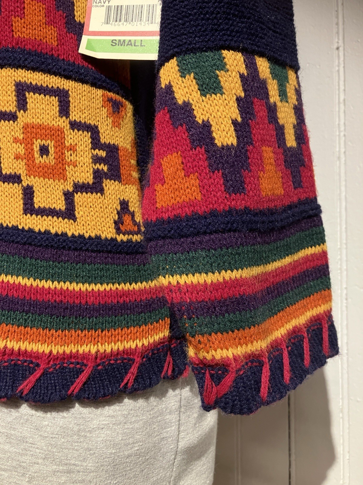 NWT Vintage 80’s Sweater Aztec Pattern Women’s Small Original Tags Attached