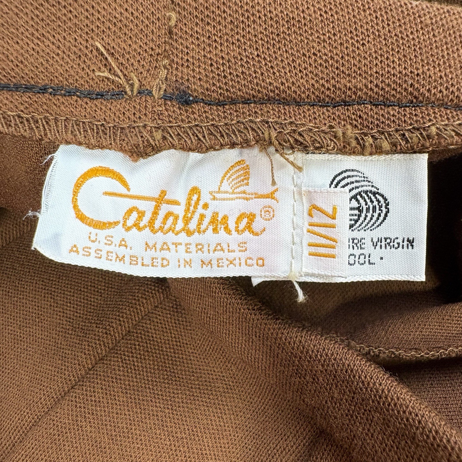 Vintage Catalina Wool Knit 3 Piece Set Top Skirt Pants Mod Chevron Womens NEW