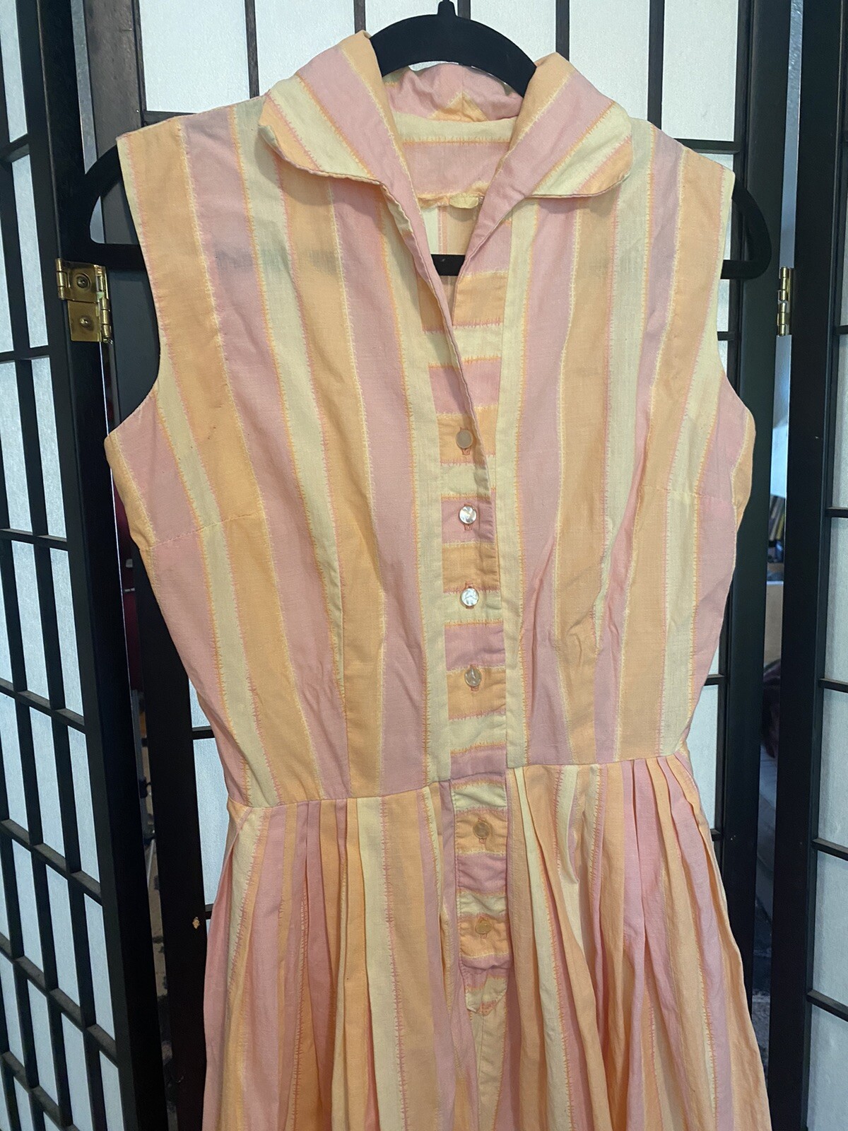 Vintage 1950 Pink/Orange New Look Dress SZ 2