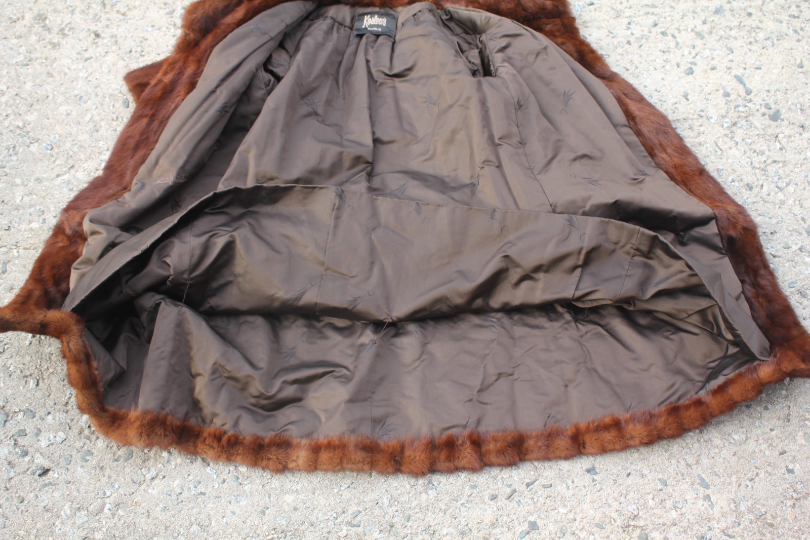 Vintage Koslows Genuine Mahogany Mink Mid Length Fur Coat Forth Worth S/M? LOOK