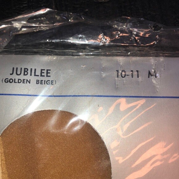 VTG New Top Secret By Stevens No Garter Stockings 10-11 M Jubilee Golden Beige