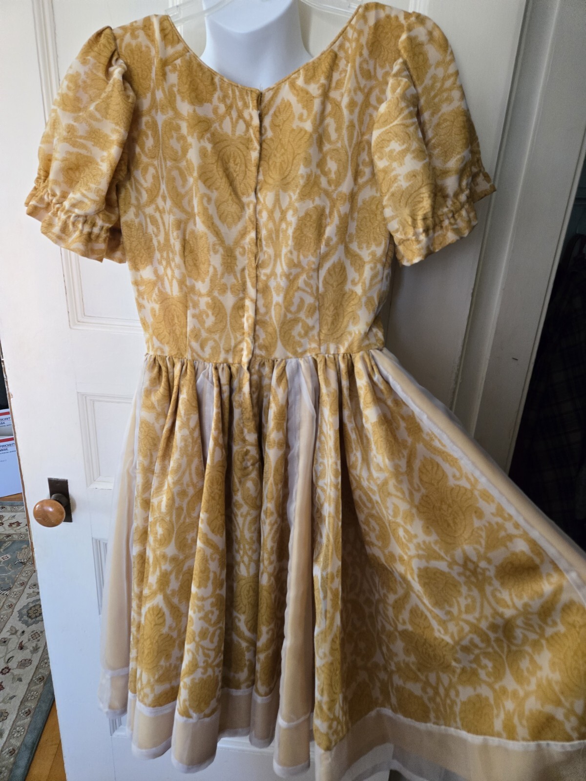 Vintage H Bar C California Ranchwear Floral Dress Square Dance Zip Costume