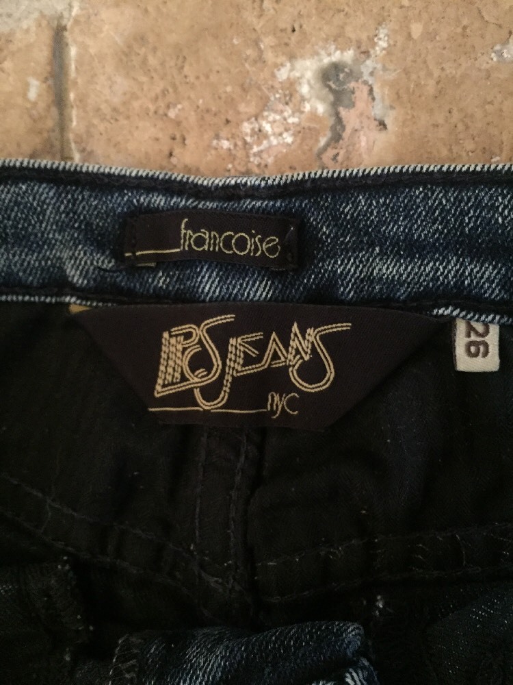 LIPS Jeans NYC VINTAGE! 80’s Dk Acid Washed High Waisted Francois Jean Shorts 26