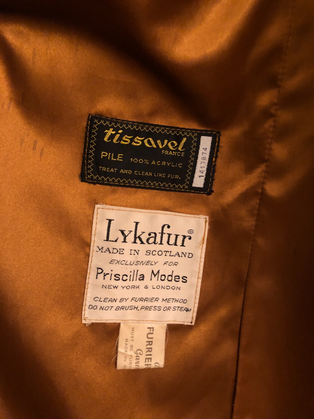 Vintage Women’s Full-Length Raccoon Look Faux Fur Coat | Panache Lykafur | Made