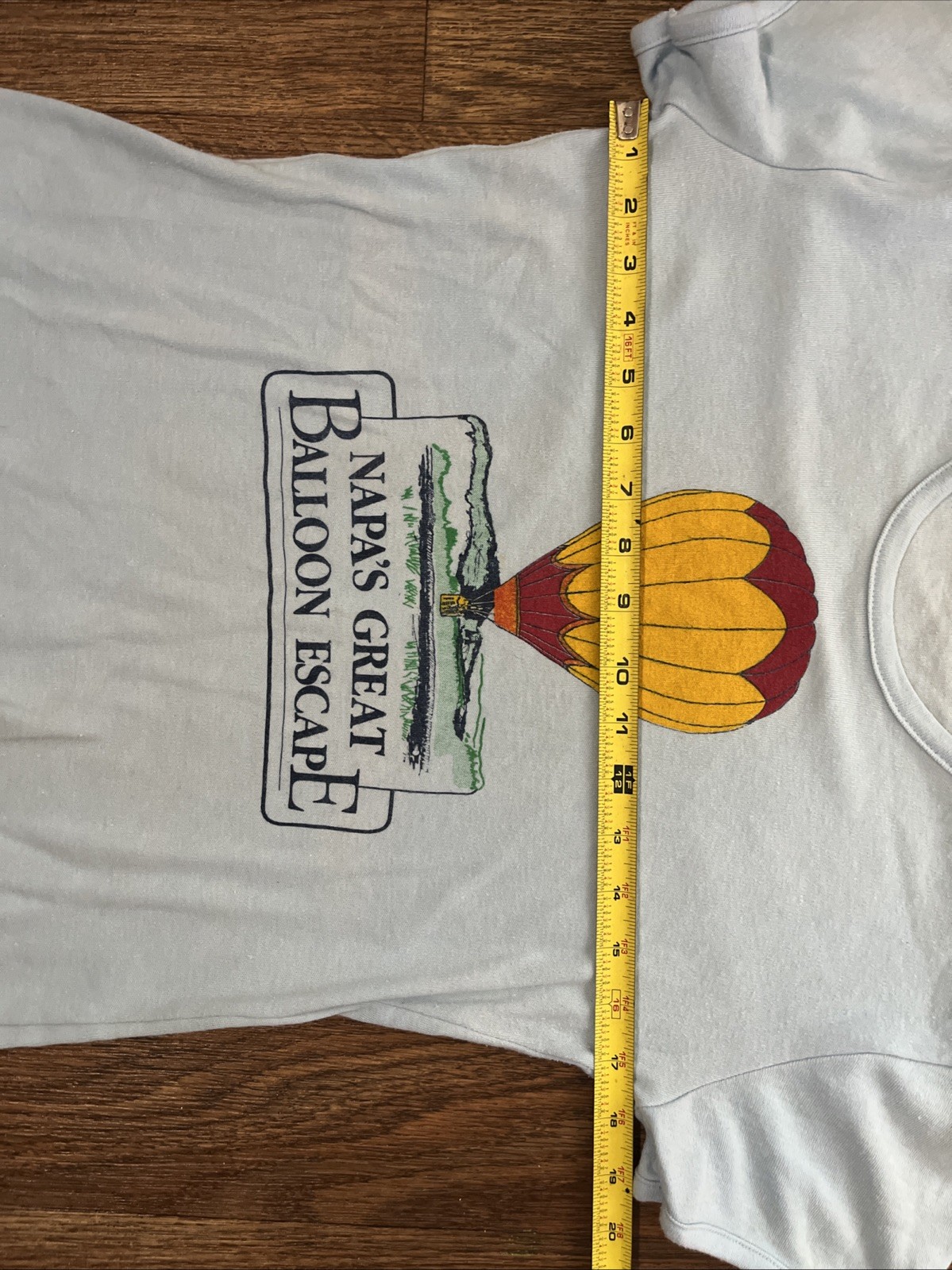 Vintage Napa’s Great Balloon Escape T-Shirt Fun-Tees USA XL 70s 80s