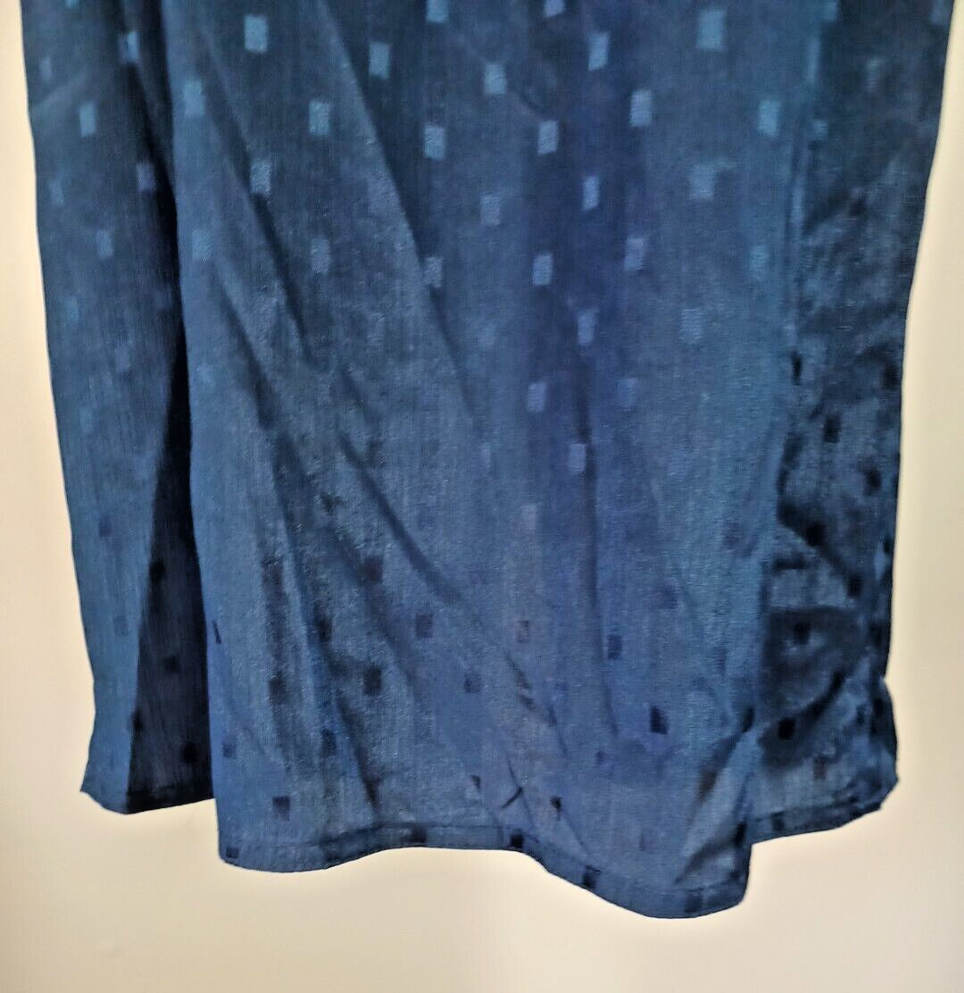 Vintage 80s Dim The Lights Petites Navy Dress Size 6