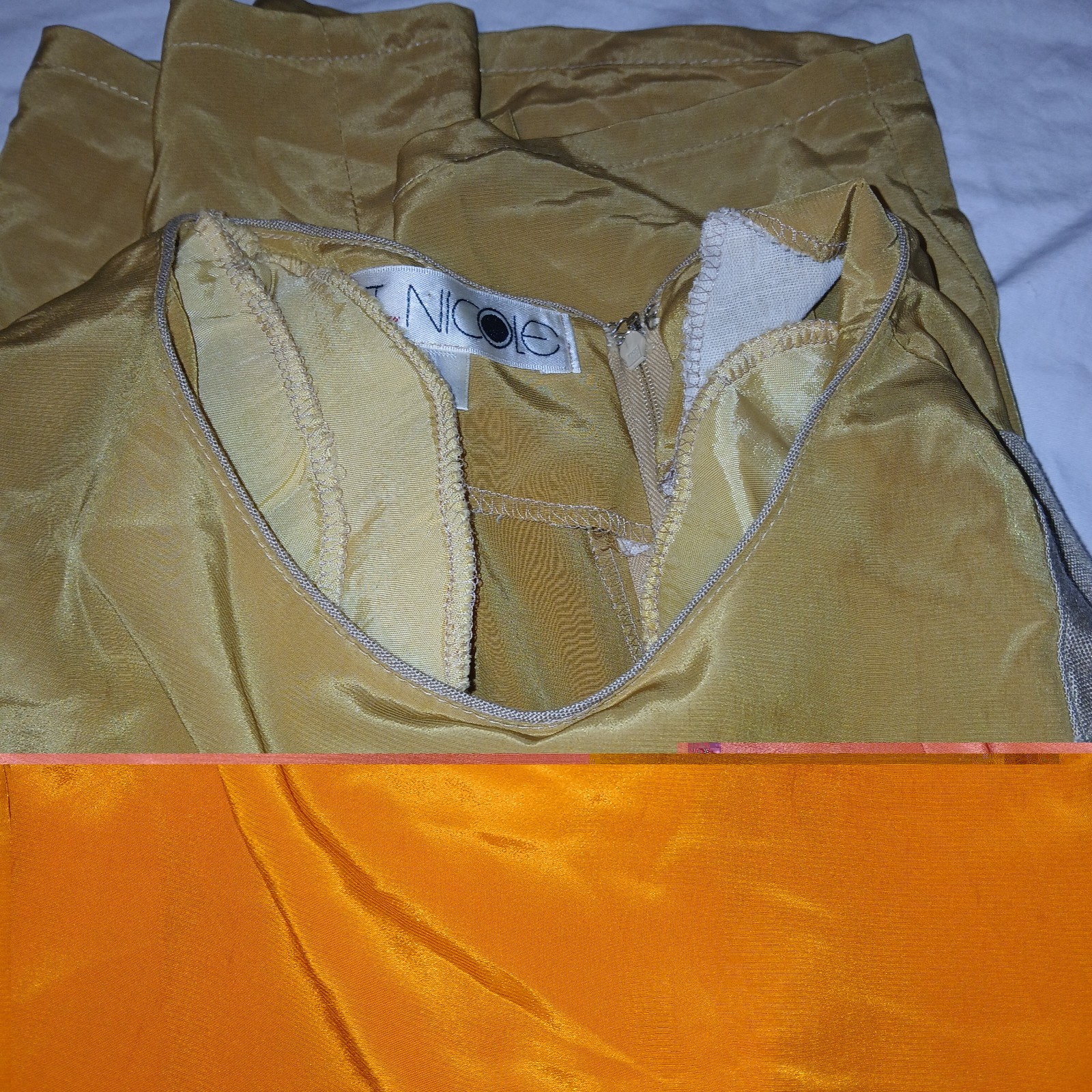 Vintage Womens Abstract 2 Piece Set Blouse Wrap Skirt 1980’s Yellow/Black Sz 11
