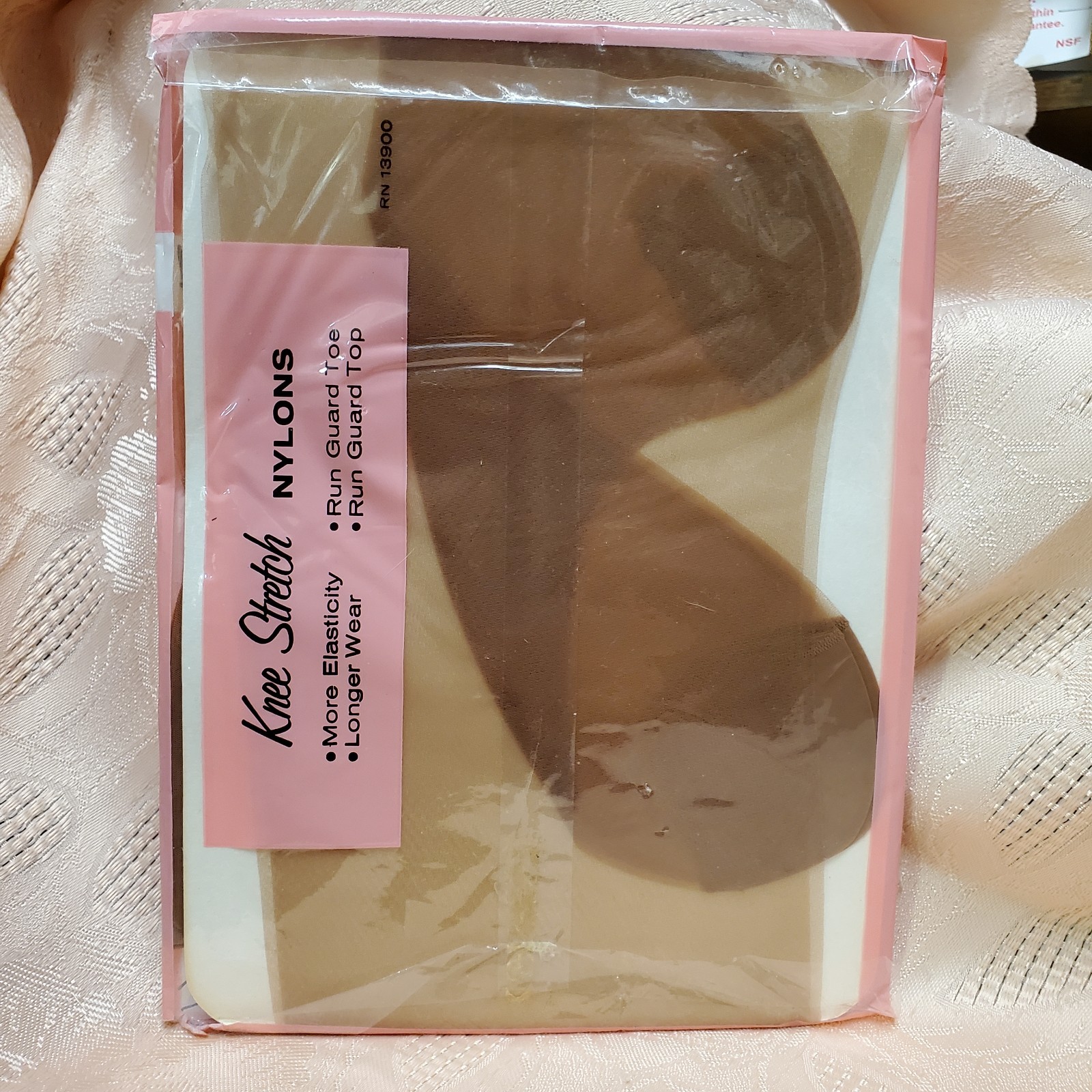 VINTAGE FIRST QUALITY SHEER NYLON STOCKINGS NO GARTER SZ 10 1/2 SHADOW TOE HEEL