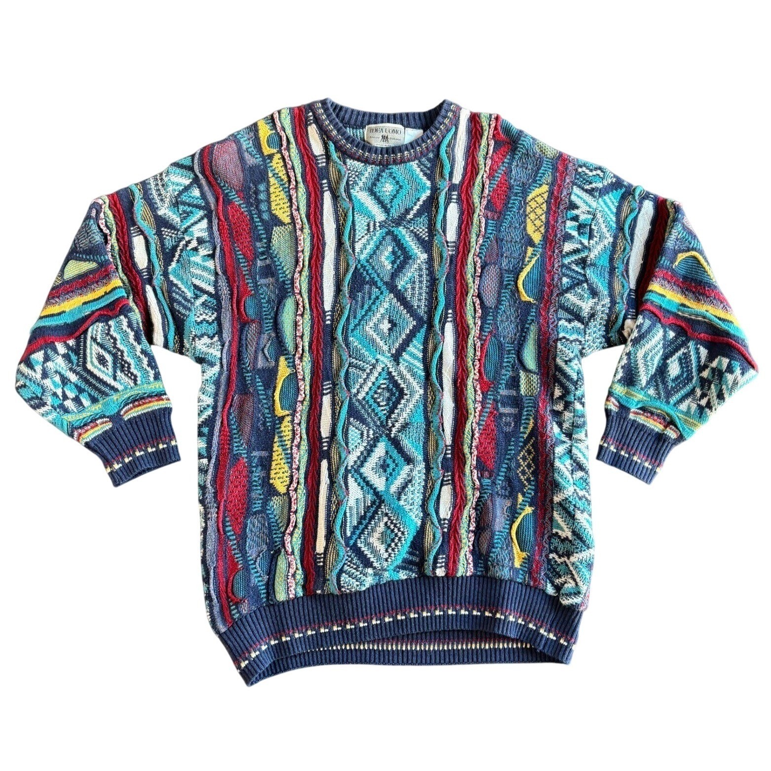 Vintage *RARE* 90s COOGI Style 3D Knit Colorful Sweater Size – Medium
