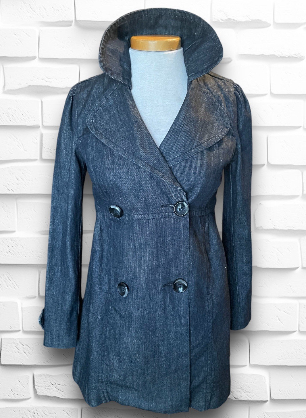 Vintage DNKY 1990’s Denim 3/4 Babydoll Trench