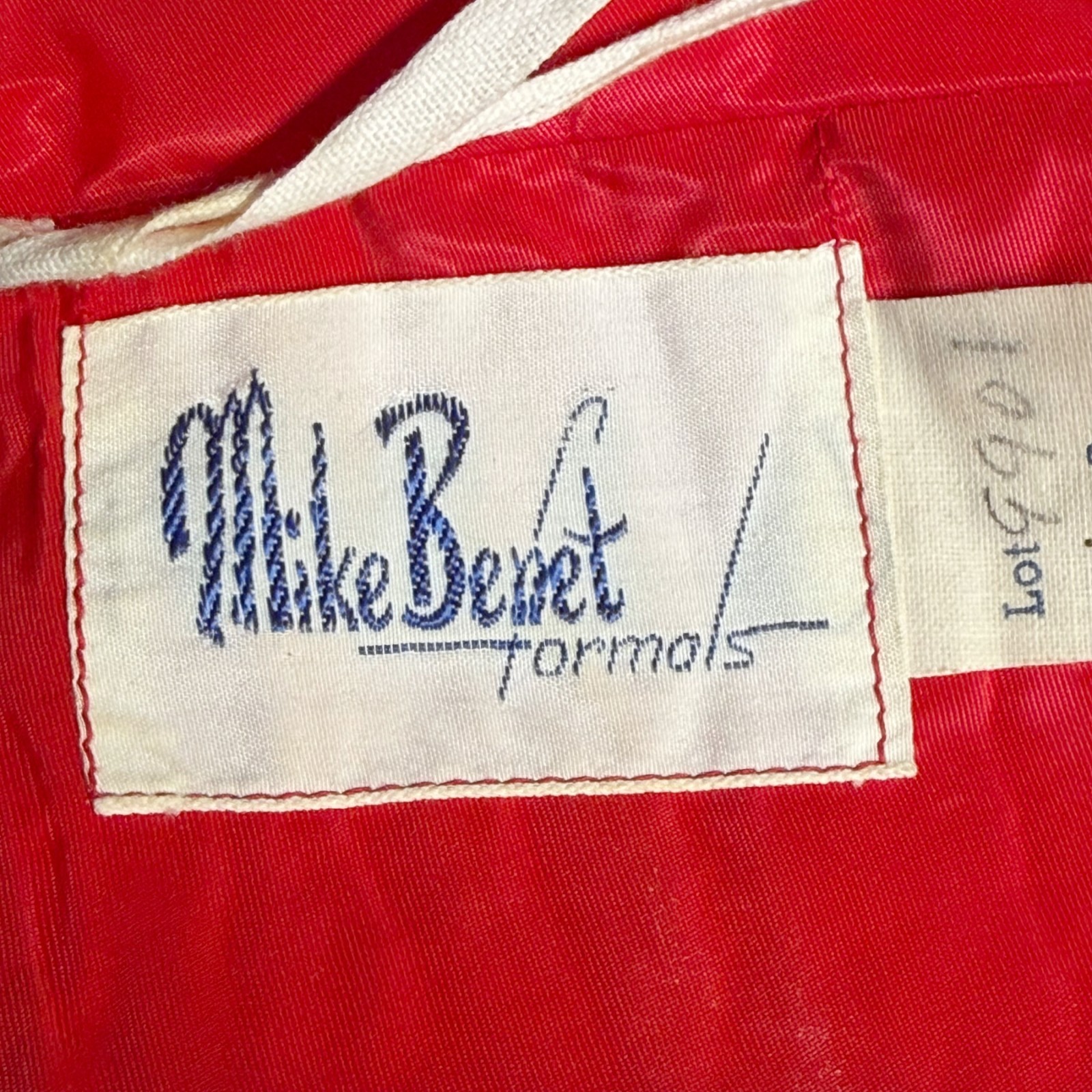 VTG 60s Mike Benet Formals Red & Sequin Party Dress, Fit and Flare SZ 9