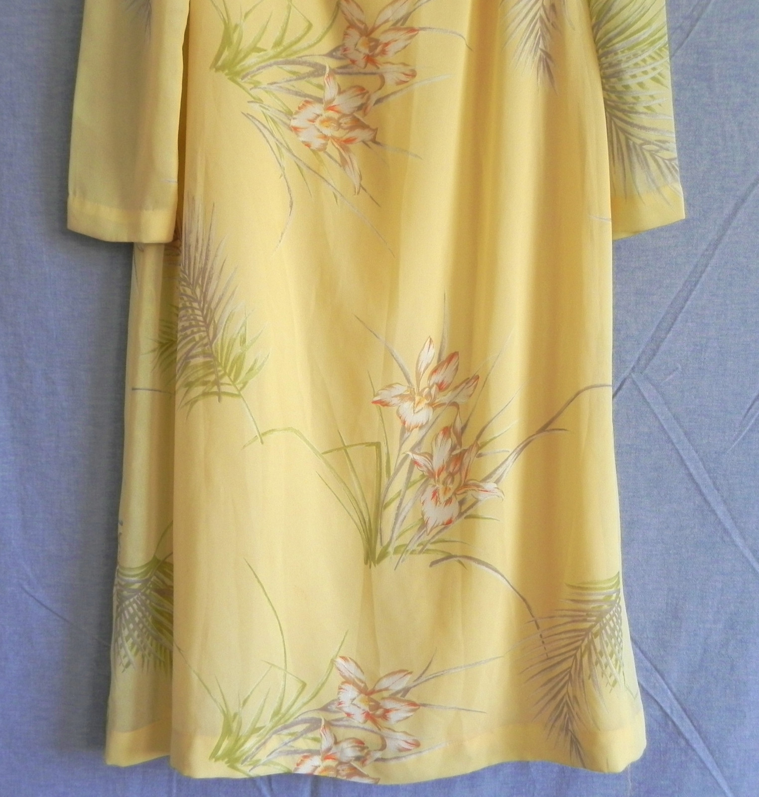 Vtg Umba for Parues Feinstein Dress Multi-Color Floral Long Sleeve Size 14(US10)