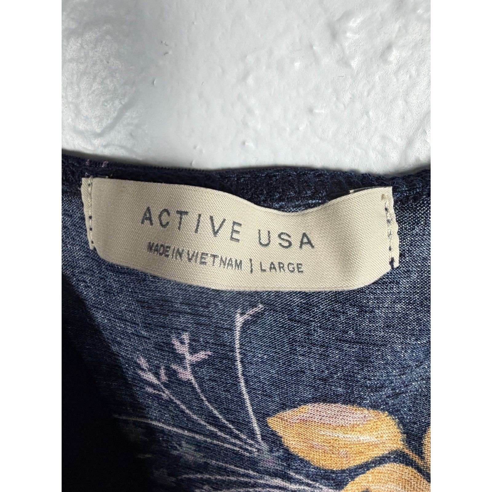 Active USA Women’s Large Black Floral Maxi Dress V Neck Adjustable Strap