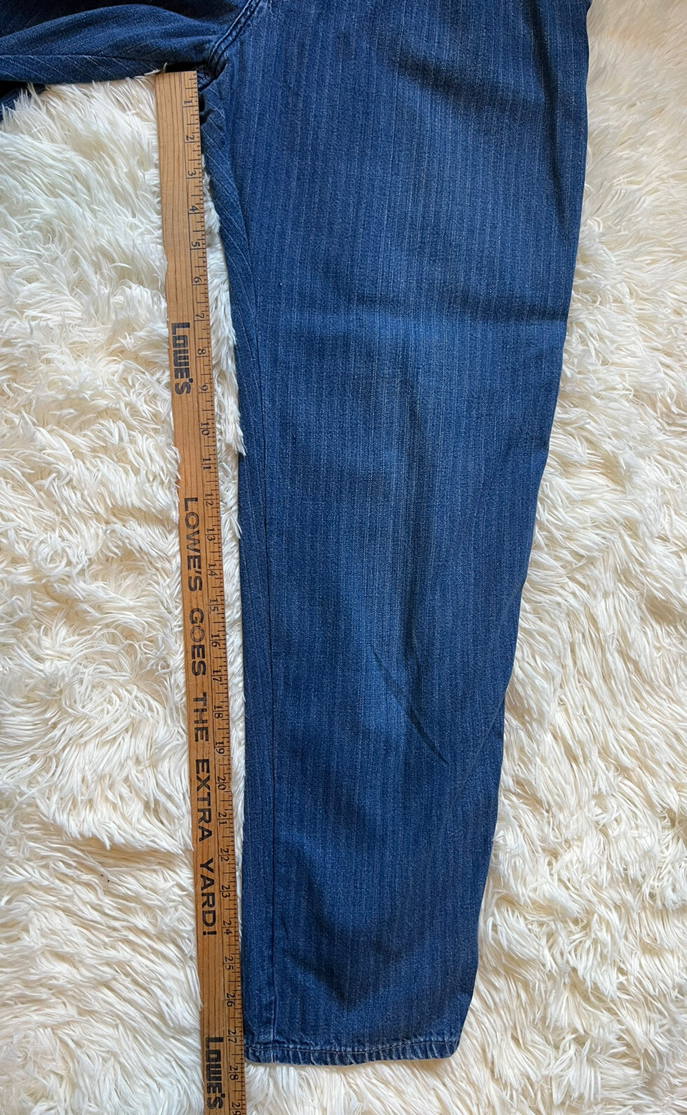 Vintage 70s Lee Jeans Tapered Pin Stripe Talon 42 Zipper