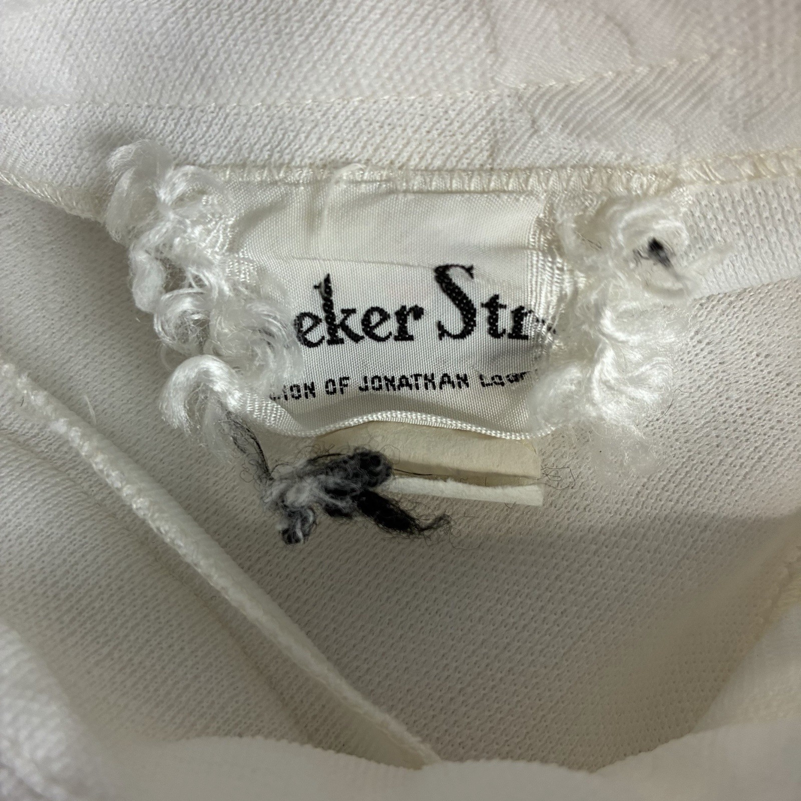 Vtg 60s 70s Bleeker Street Women Pant Set Sz 16 M/L White Textured Wide Leg Mod