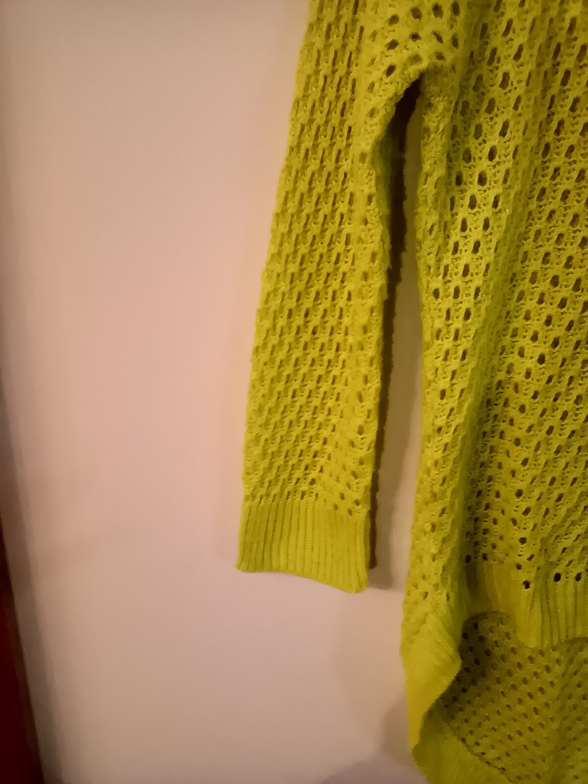 Vtg Allen B by Allen Schwartz green sweater high low hem zip in back boat neck