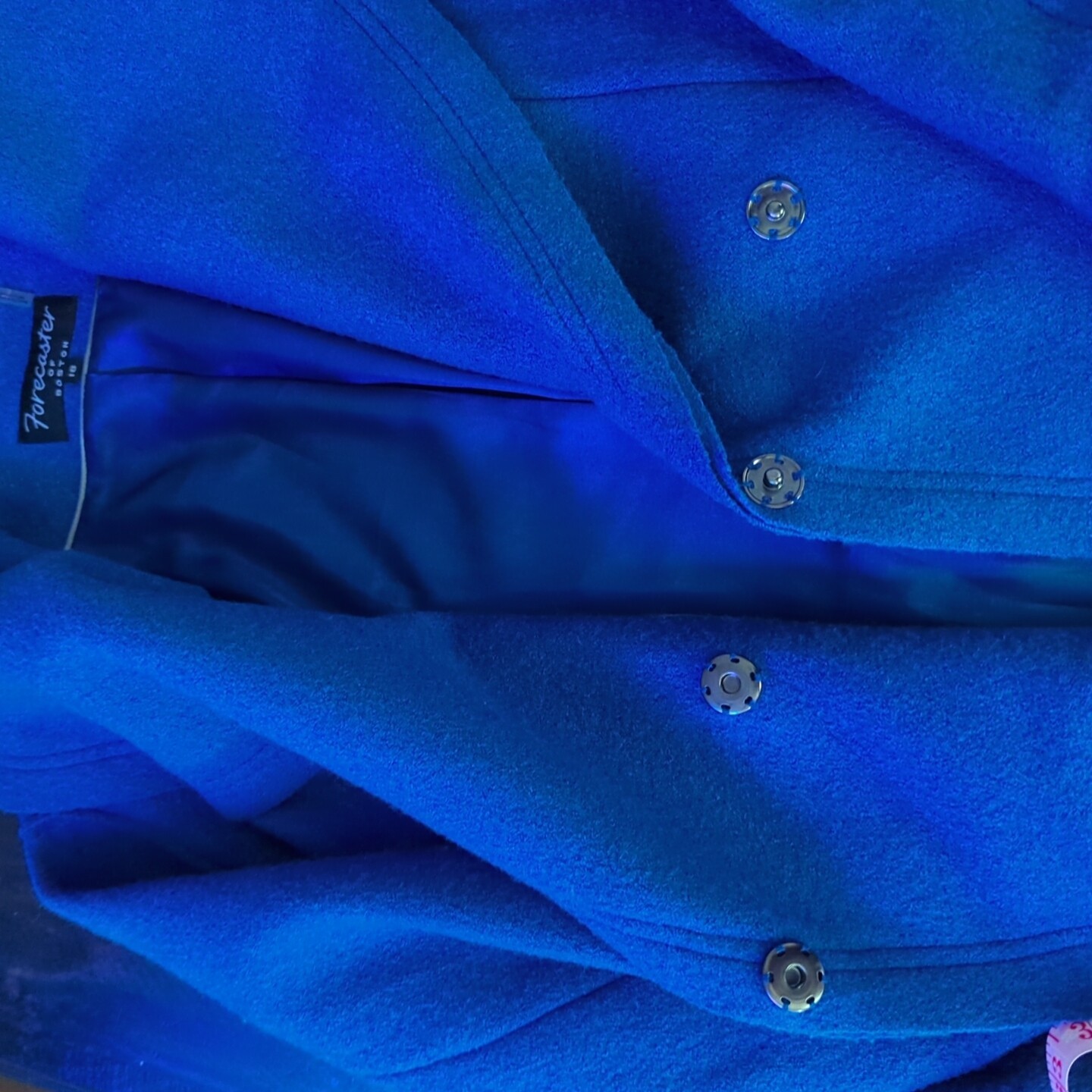 Forecaster Of Boston Coat Blue Wool-Blend Vintage Style Womens Dark Size 18