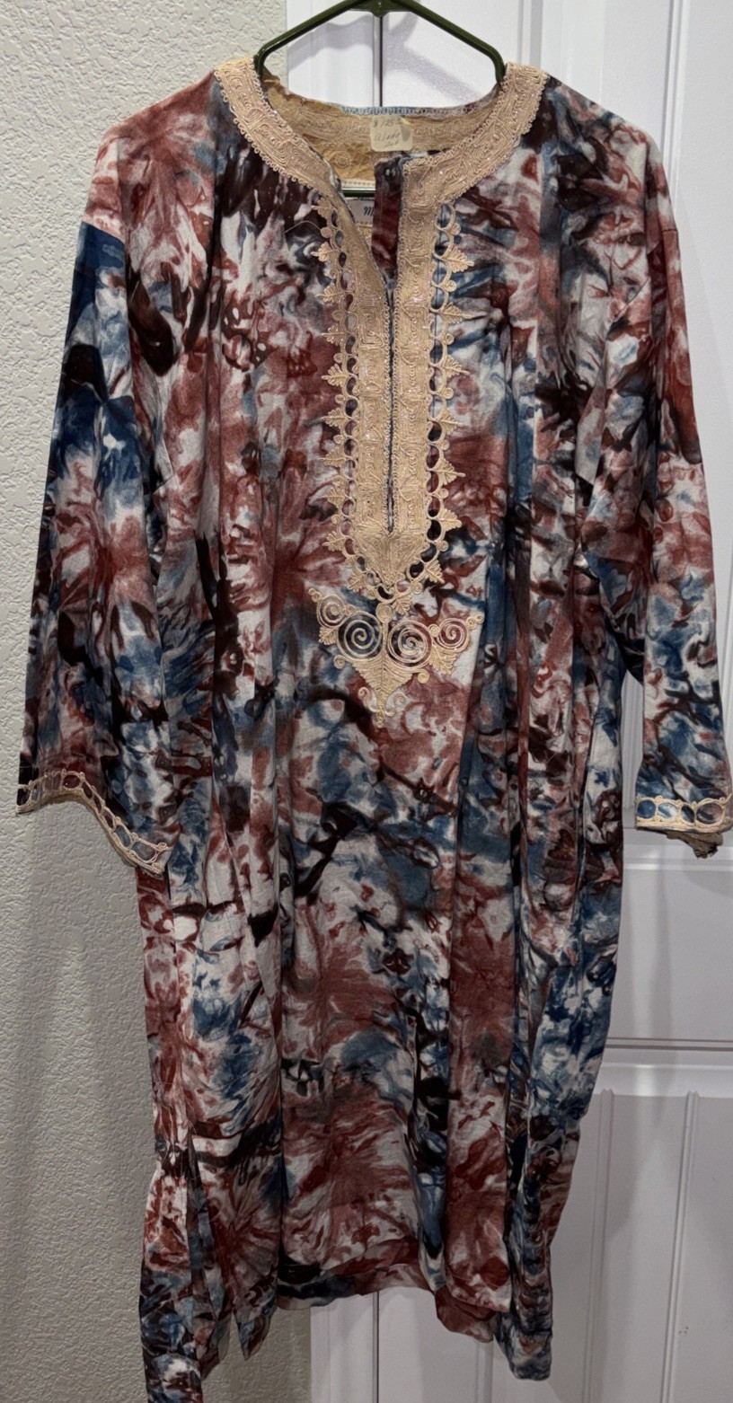 Vintage One Of Kind Handmade Embroidered Kaftan Set OS