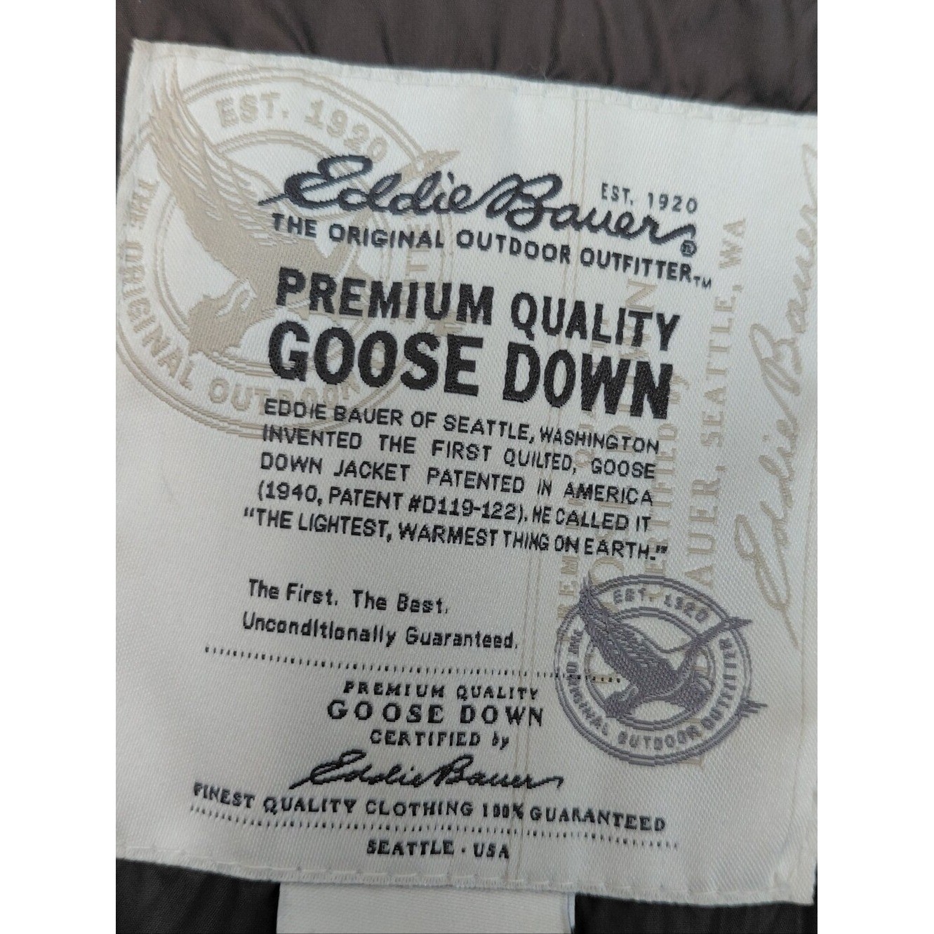 Eddie Bauer EB700 Fill Power Goose Down Vest Women’s Size Small Petite Brown