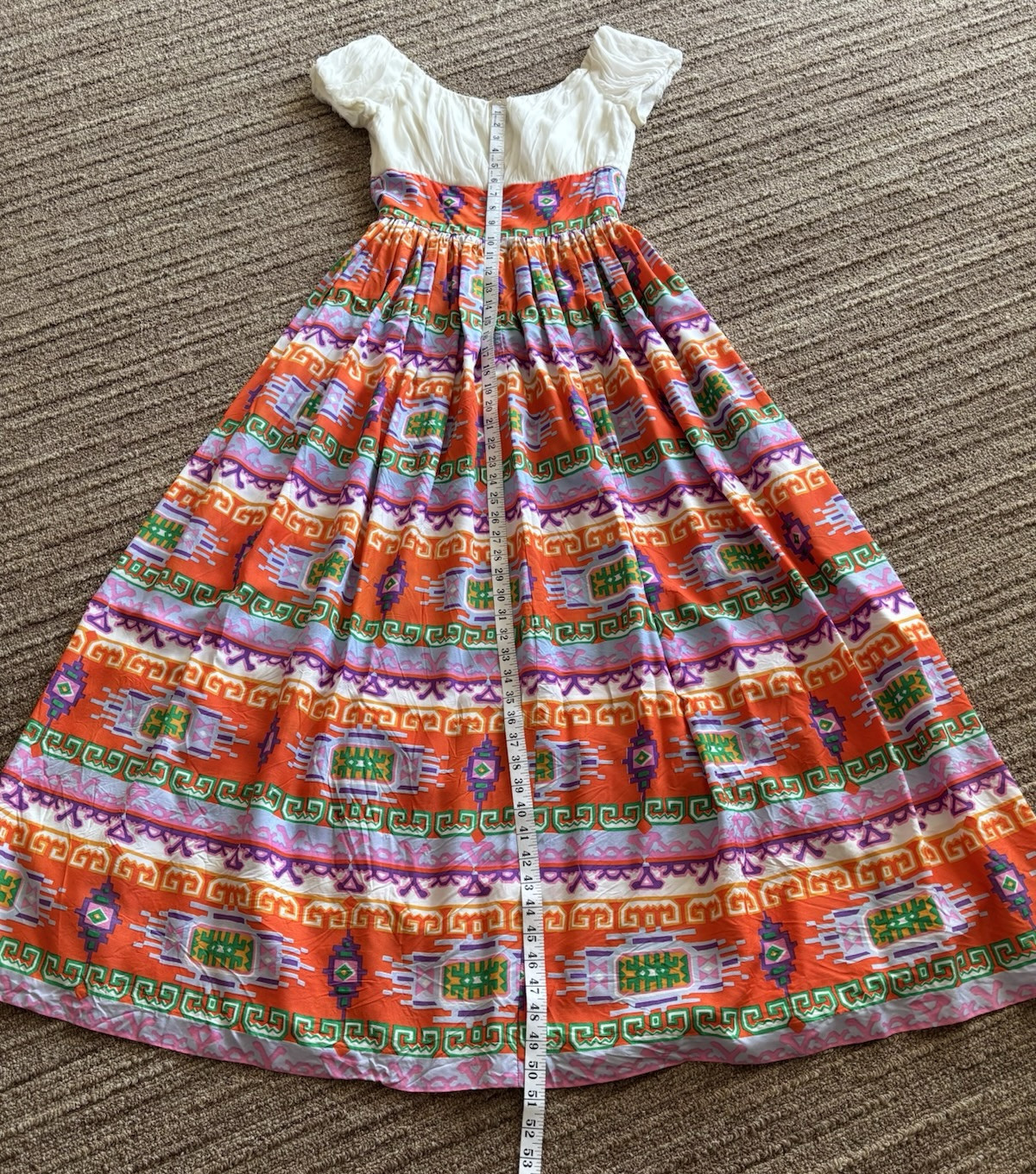 Vintage 1960’s/70’s Geometric Maxi Dress Small