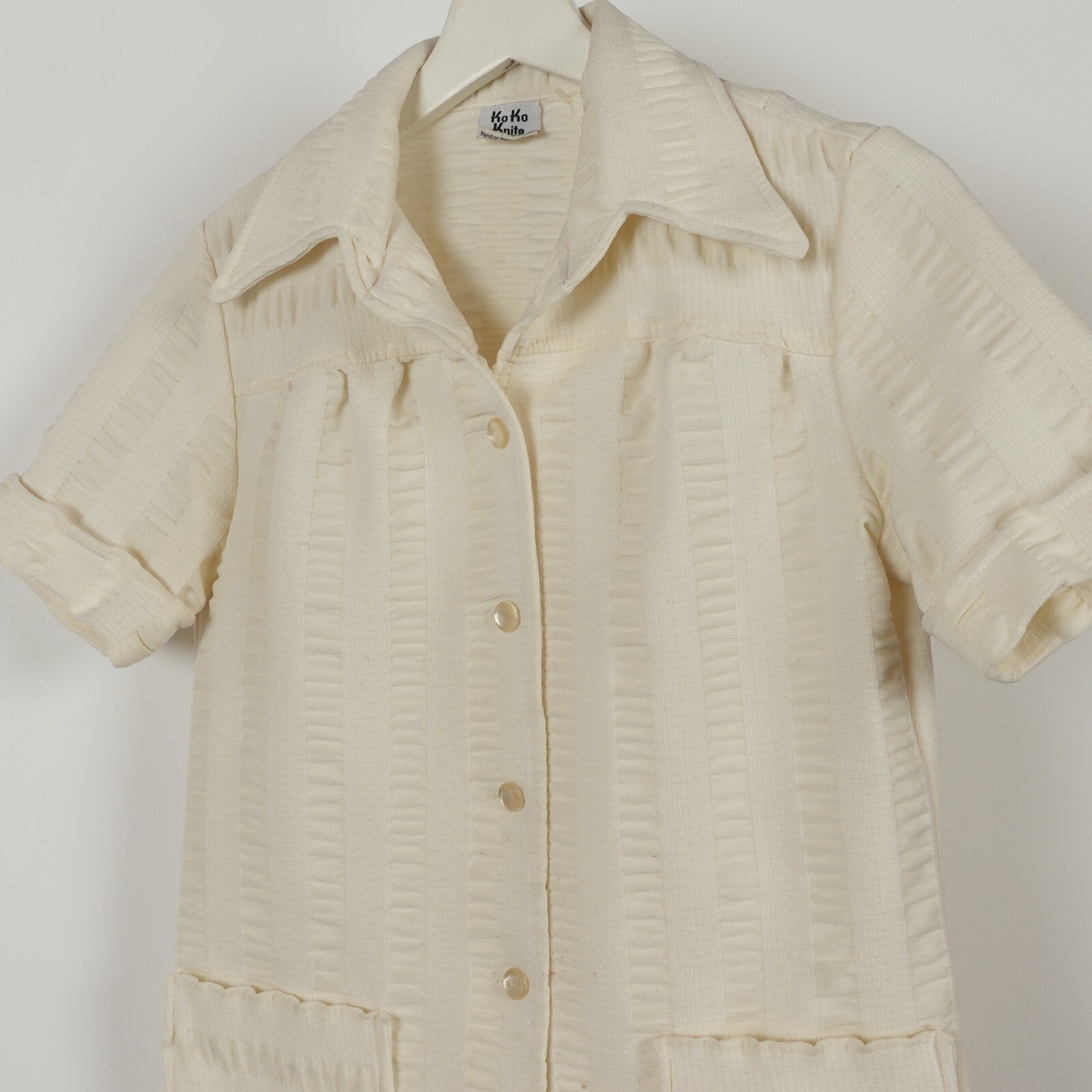 Vintage 60s Disc Women’s Ko Ko Knits California Button Surf shirt Medium Beach
