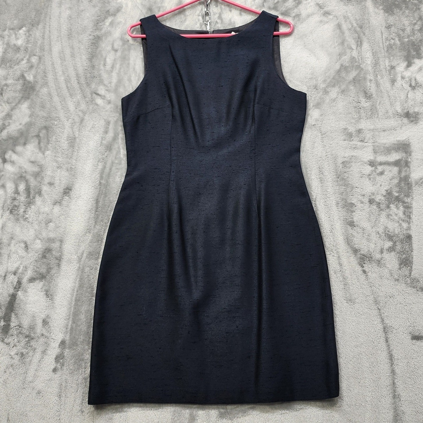 Vintage Donna B. Taylor Dress Womens 10 Black Sleeveless Sheath Back Zip Preppy