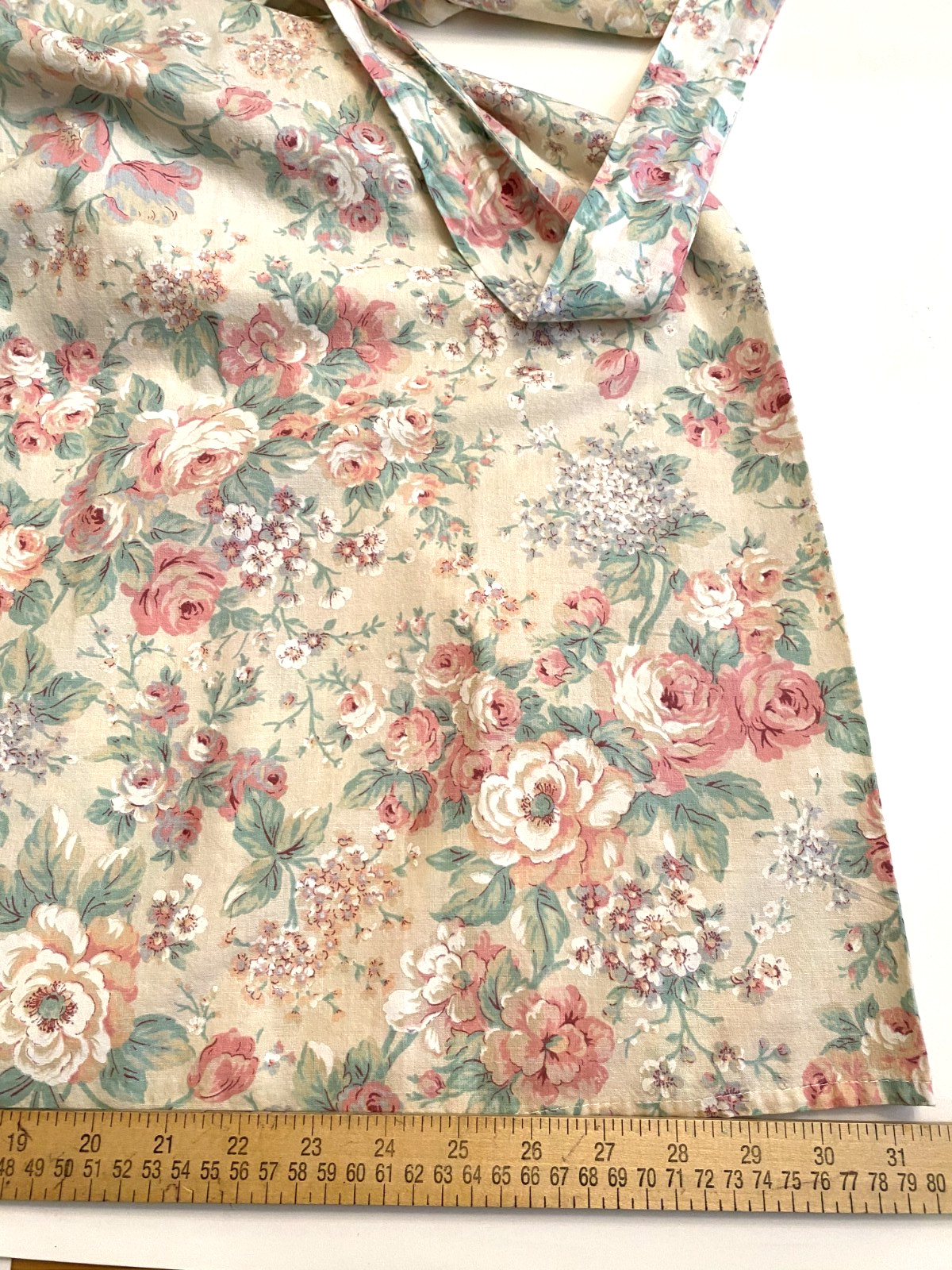 VTG Eter Sz 5/6 Sailor Collar Basque Waist Floral Dress Cottage Romantic 80s USA