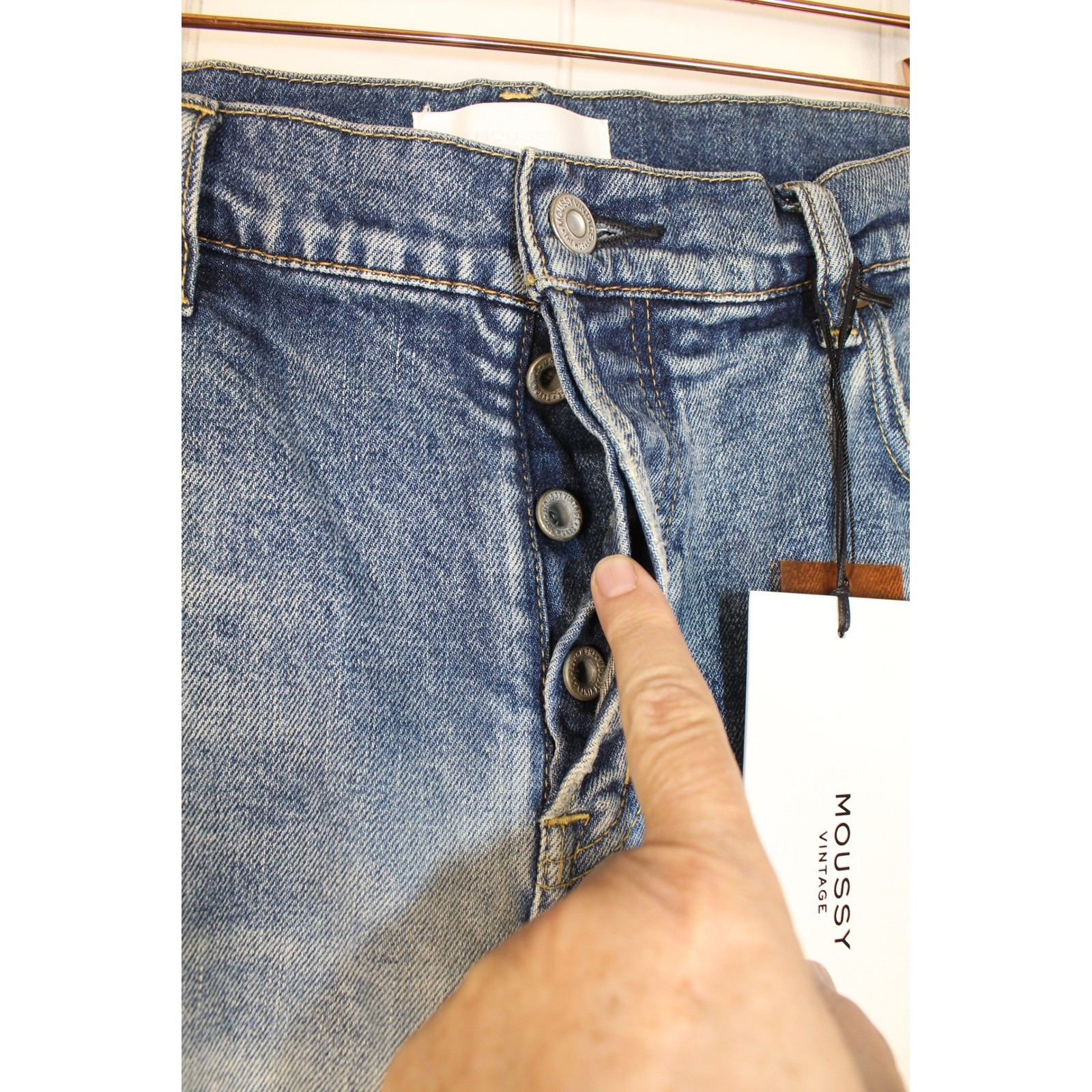 NWT Moussy Scranton Tapered Vintage Jeans Intentional Distressed NWT Stretch 33