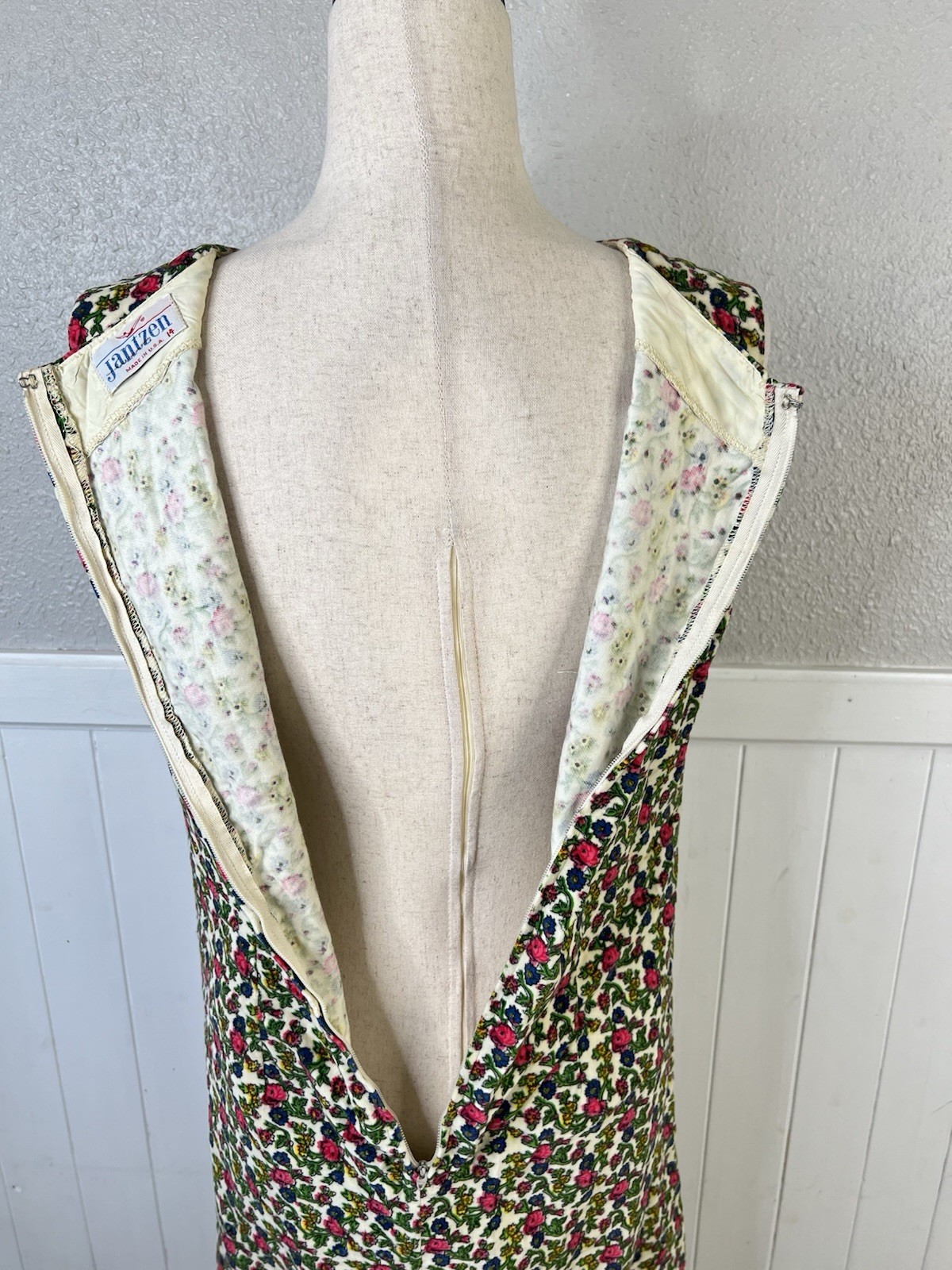 Vtg 70’s Floral Mod Jantzen Dress Womens Size 14 Colorful Sheath Retro Gogo 60s