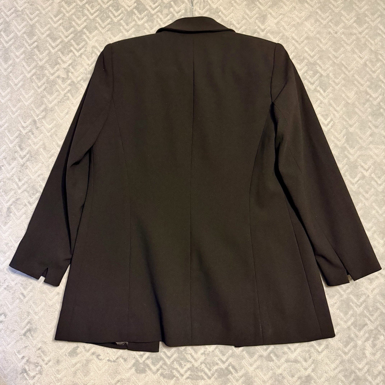JUDITH HART Black Open Front Blazer Jacket Women’s Petite Sz 4P Notched Collar