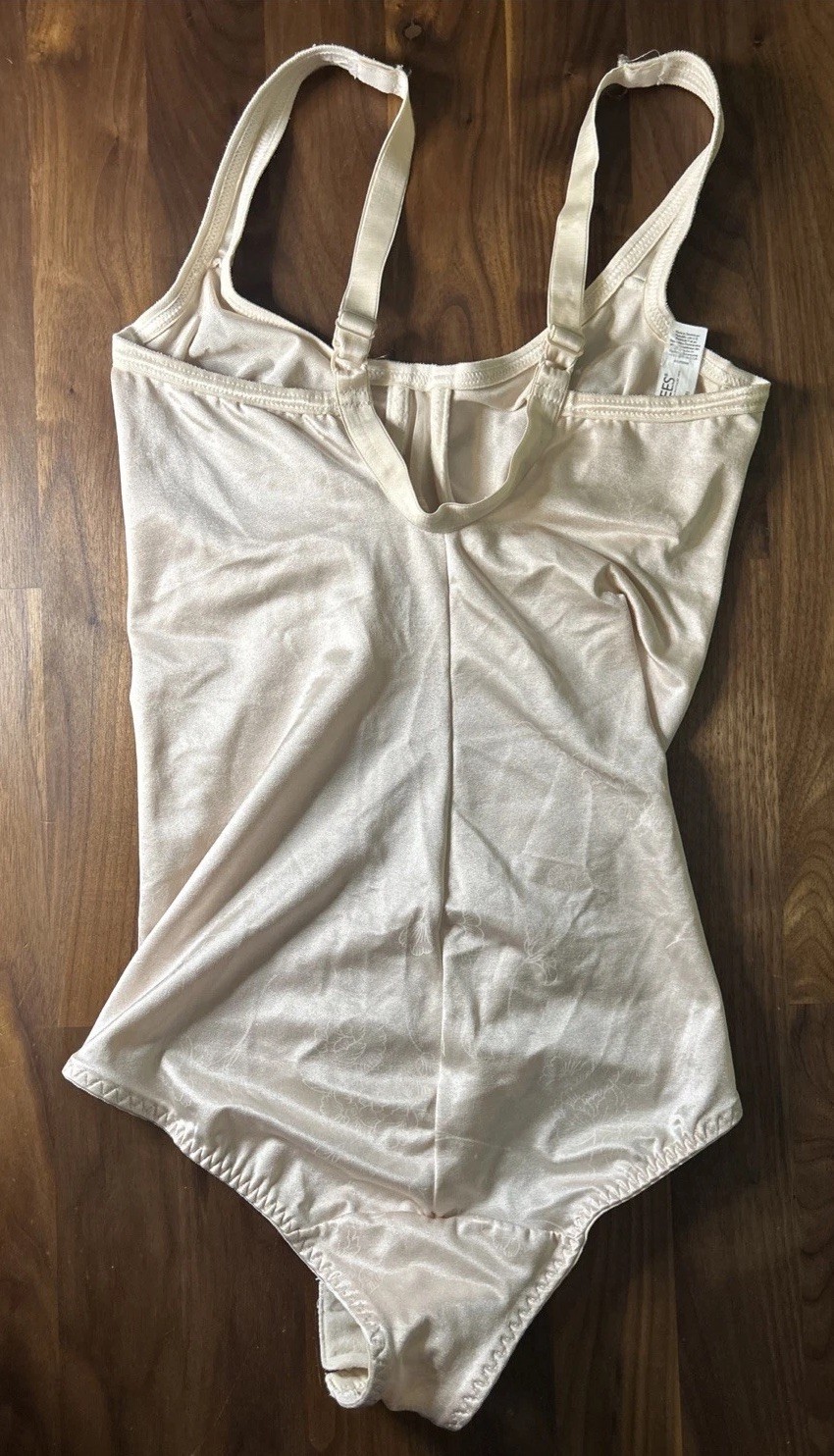 Vtg All in One Girdle Second Skin Shaper Bodysuit 36B Flexees Shiny Bodysuit