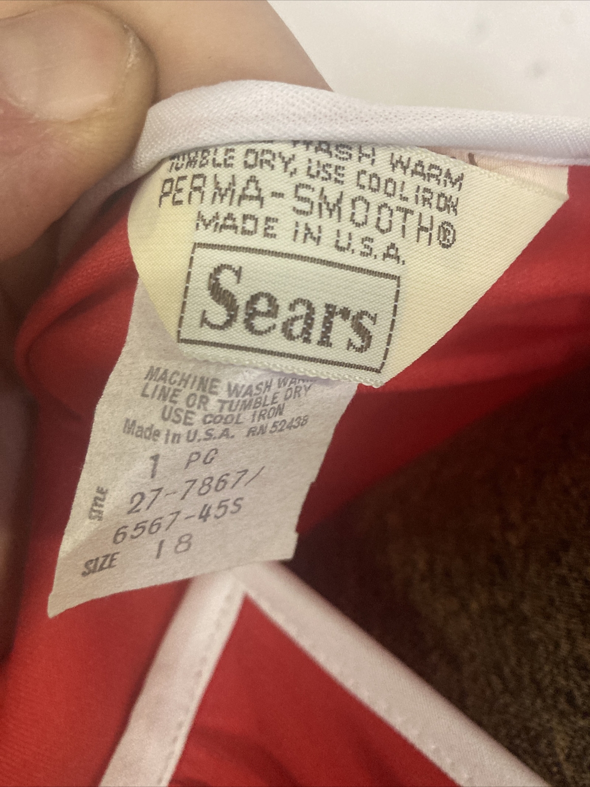 Vintage 1960’s 100% Polyester Sears Size 18 Tunic Dress *RARE*