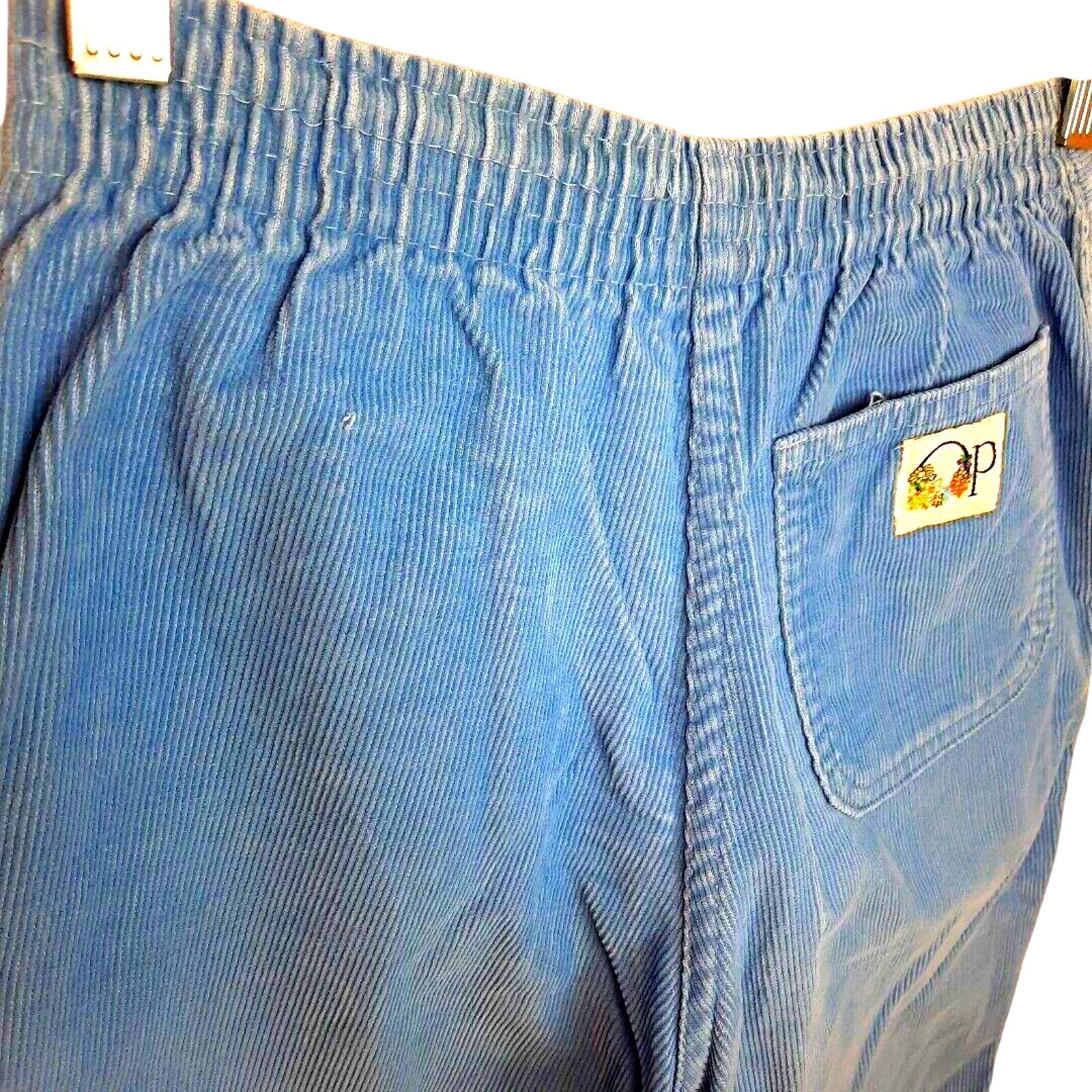 Vintage OP Ocean Pacific High Waist Corduroy Pants Small 24×29 Blue Surf Skate