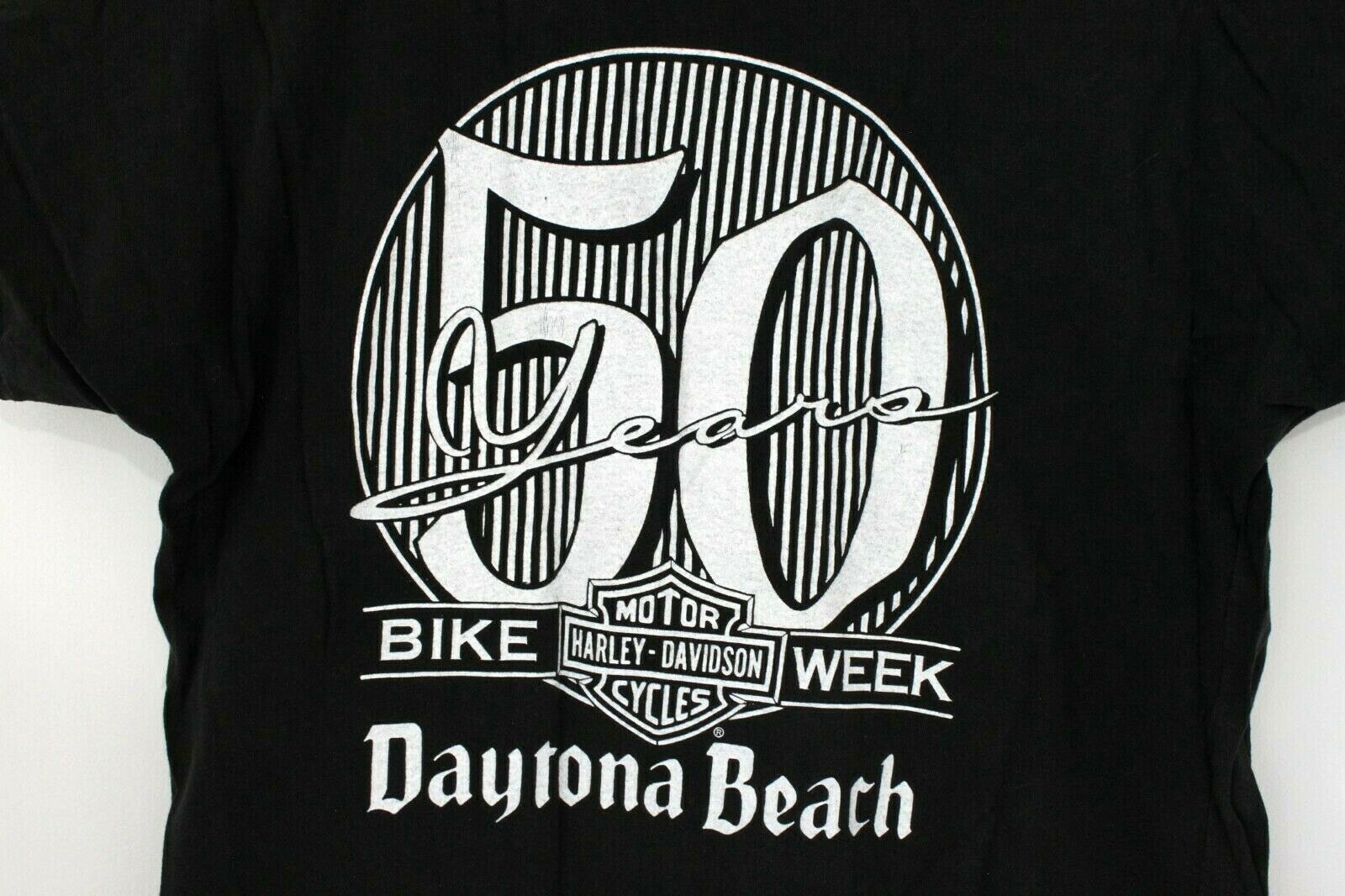 Harley Davidson Vintage LG 3D Emblem 1990 Womens Rose 50 Years Daytona Beach USA
