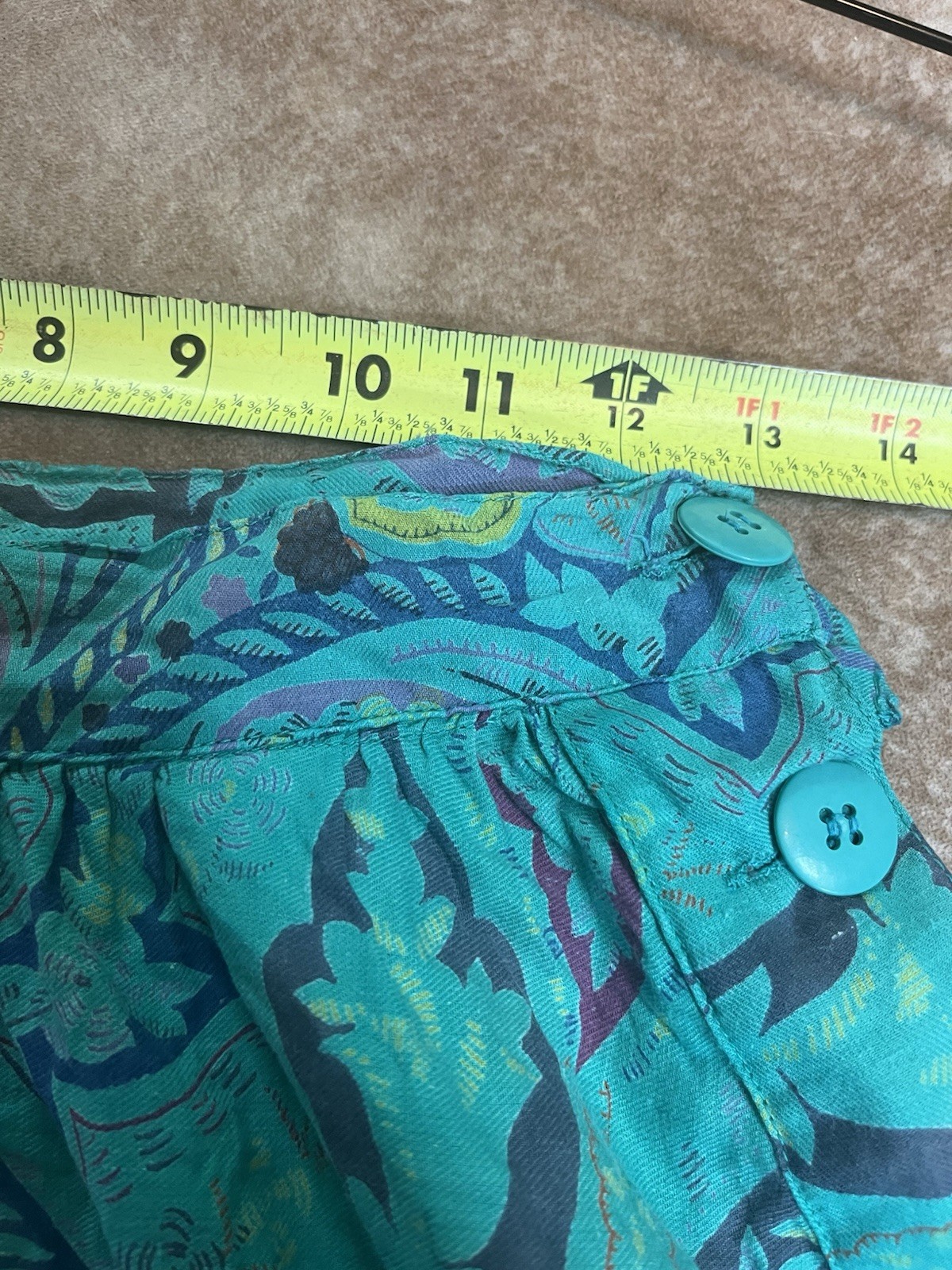 VTG 70s Star Of India Folk Festival Cotton High Waist A Line Hippie Mini Skirt S