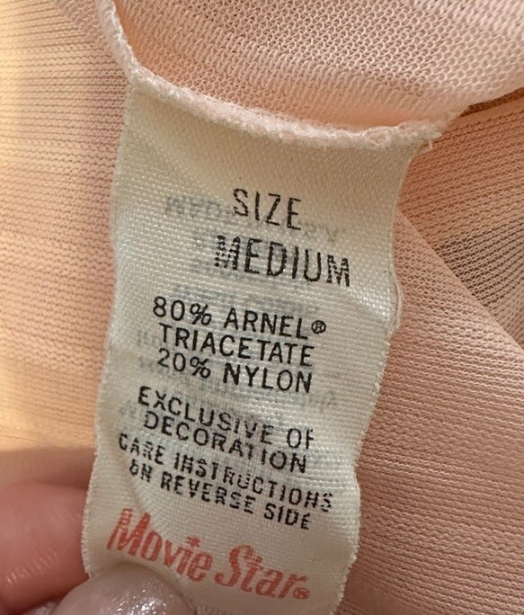 Movie Star 1960’s Vintage 3 Button Chiffon Peignoir Robe Nightgown Womens Med