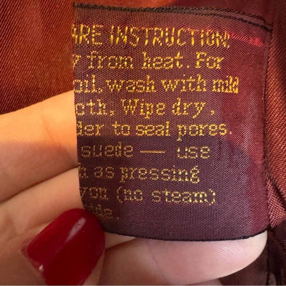 Vintage Etienne Aigner Leather Vest Oxblood Size 8 Pristine