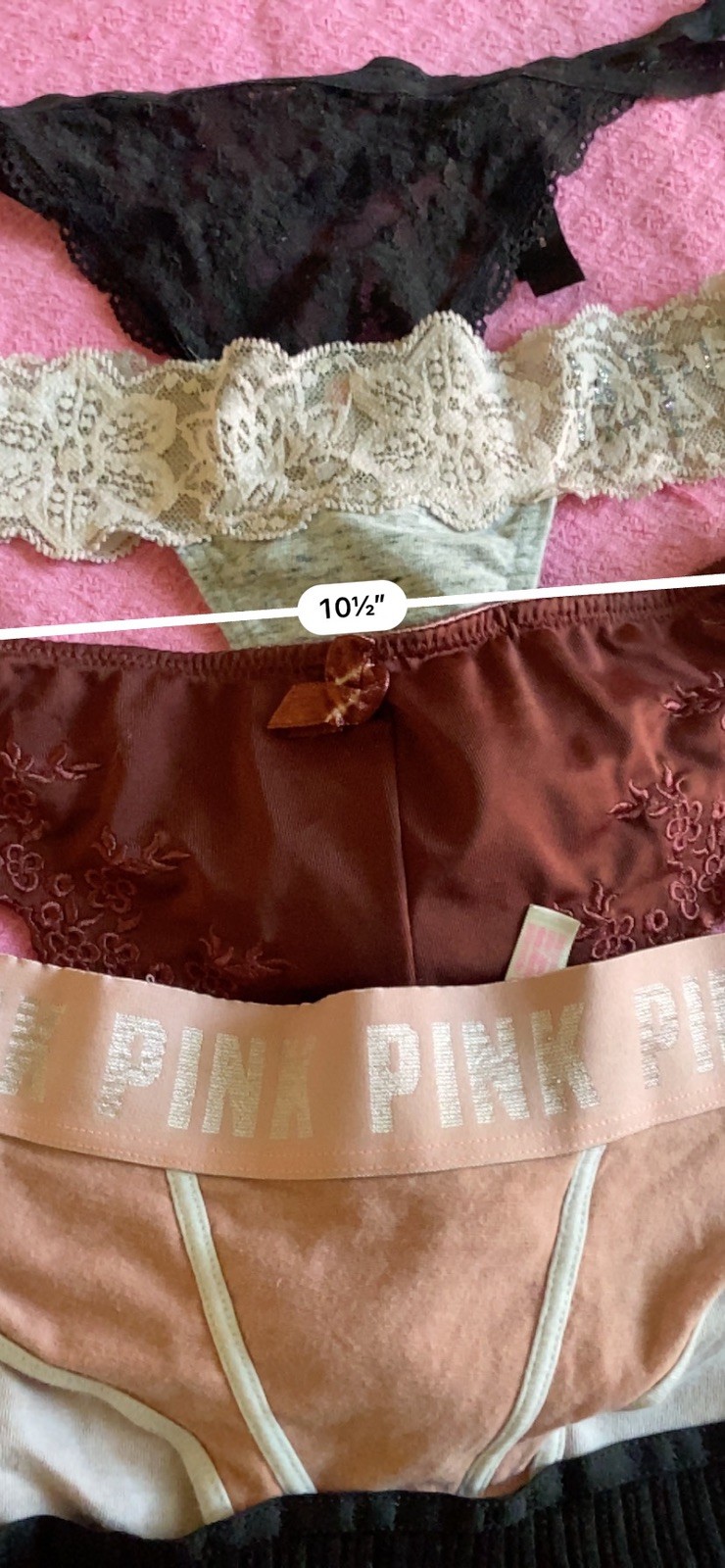 Vintage lote 11 PINk/ Victoria’S Secrets Thong/string PANTIES#5677
