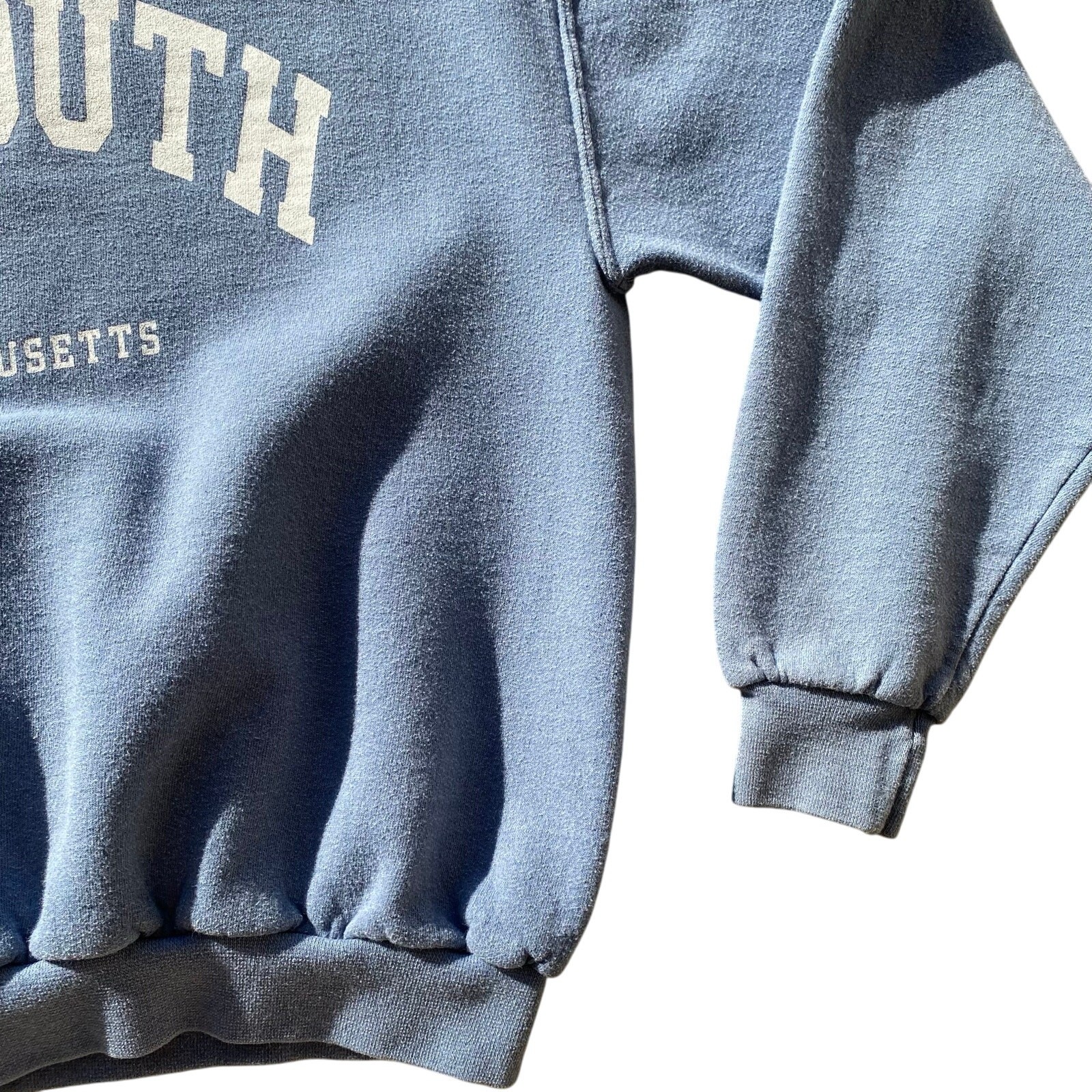 Vintage Women’s Sweatshirt Sz M Plymouth Massachusetts Blue Gray Cotton 90s y2k